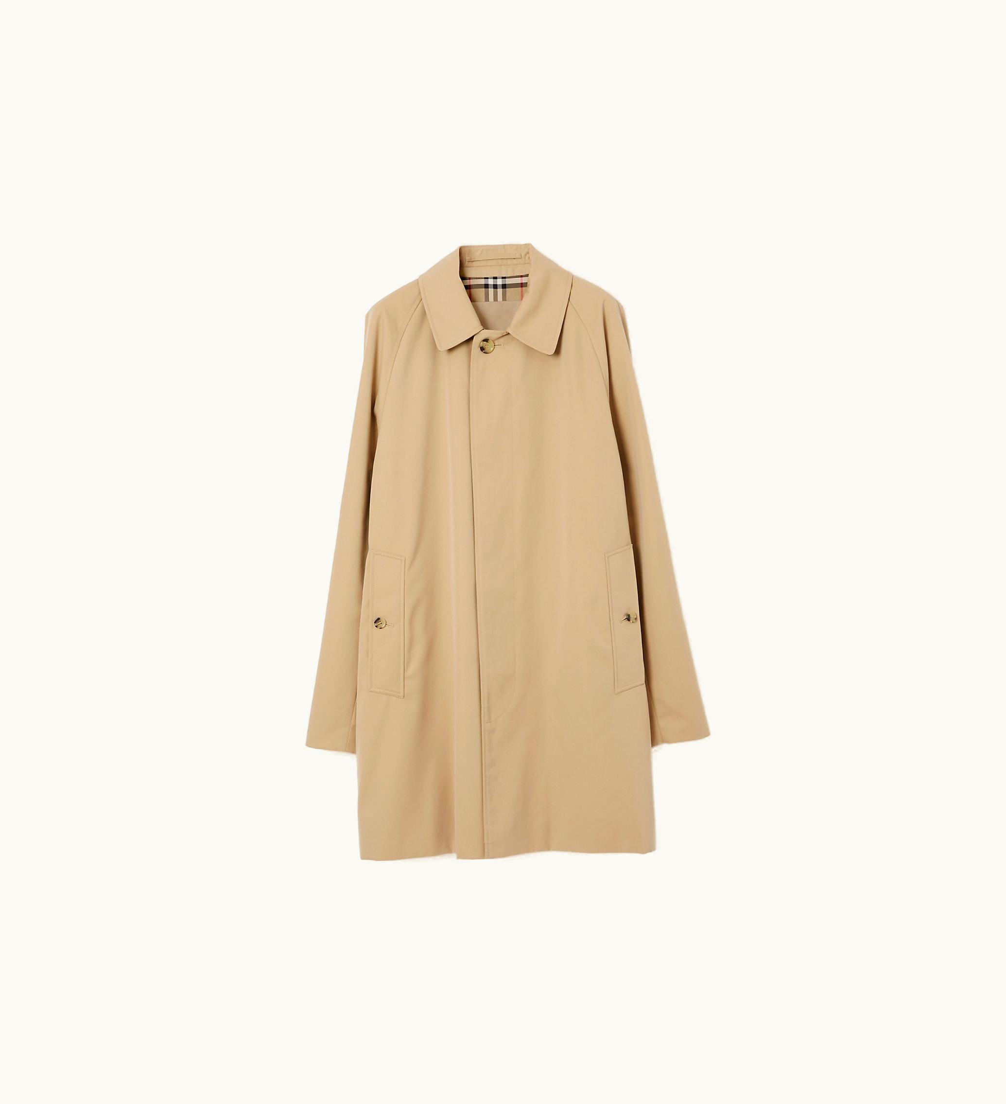Burberry Burberry Short Camden Heritage Car Coat In Honey - Men, Cotton Gabardine