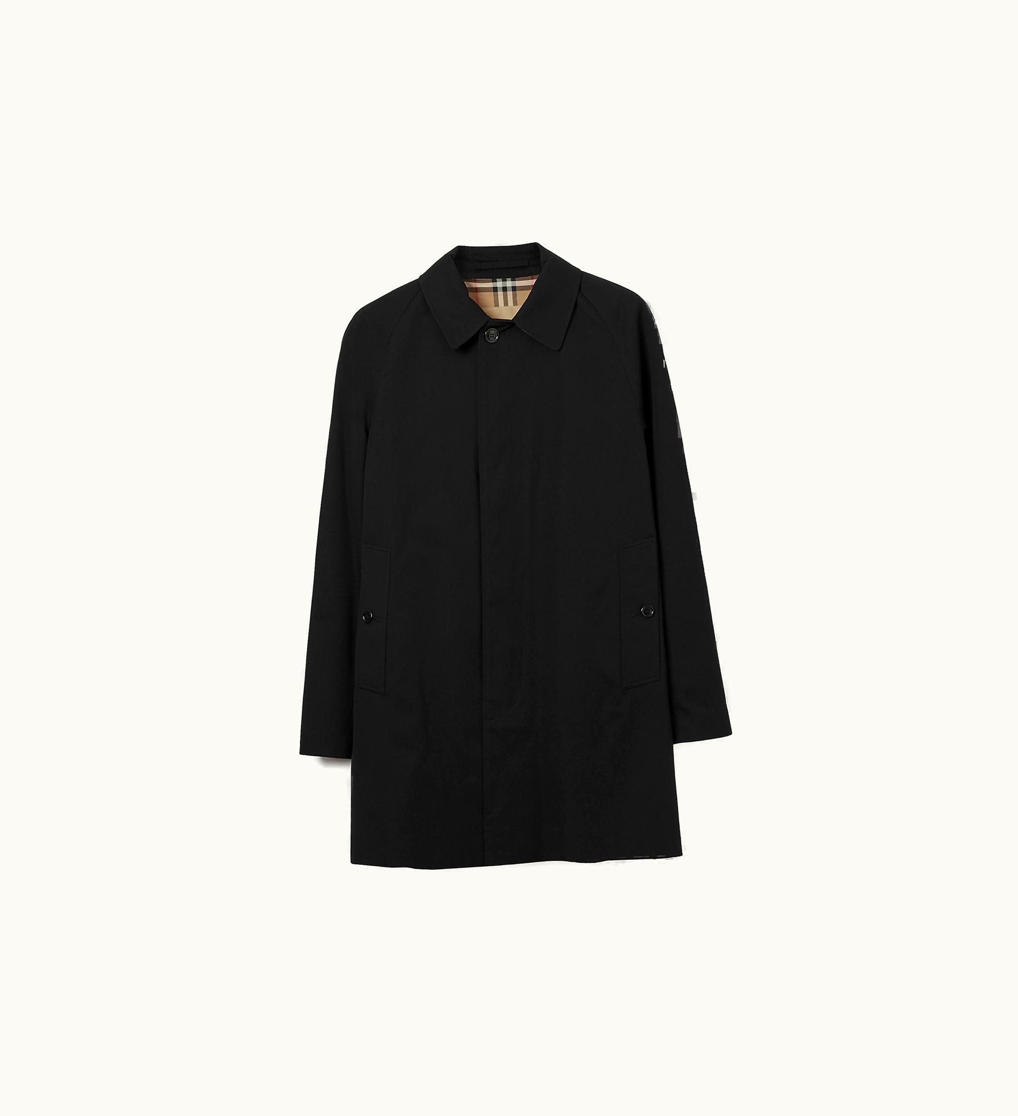 Burberry Burberry Short Camden Heritage Car Coat In Black - Men, Cotton Gabardine