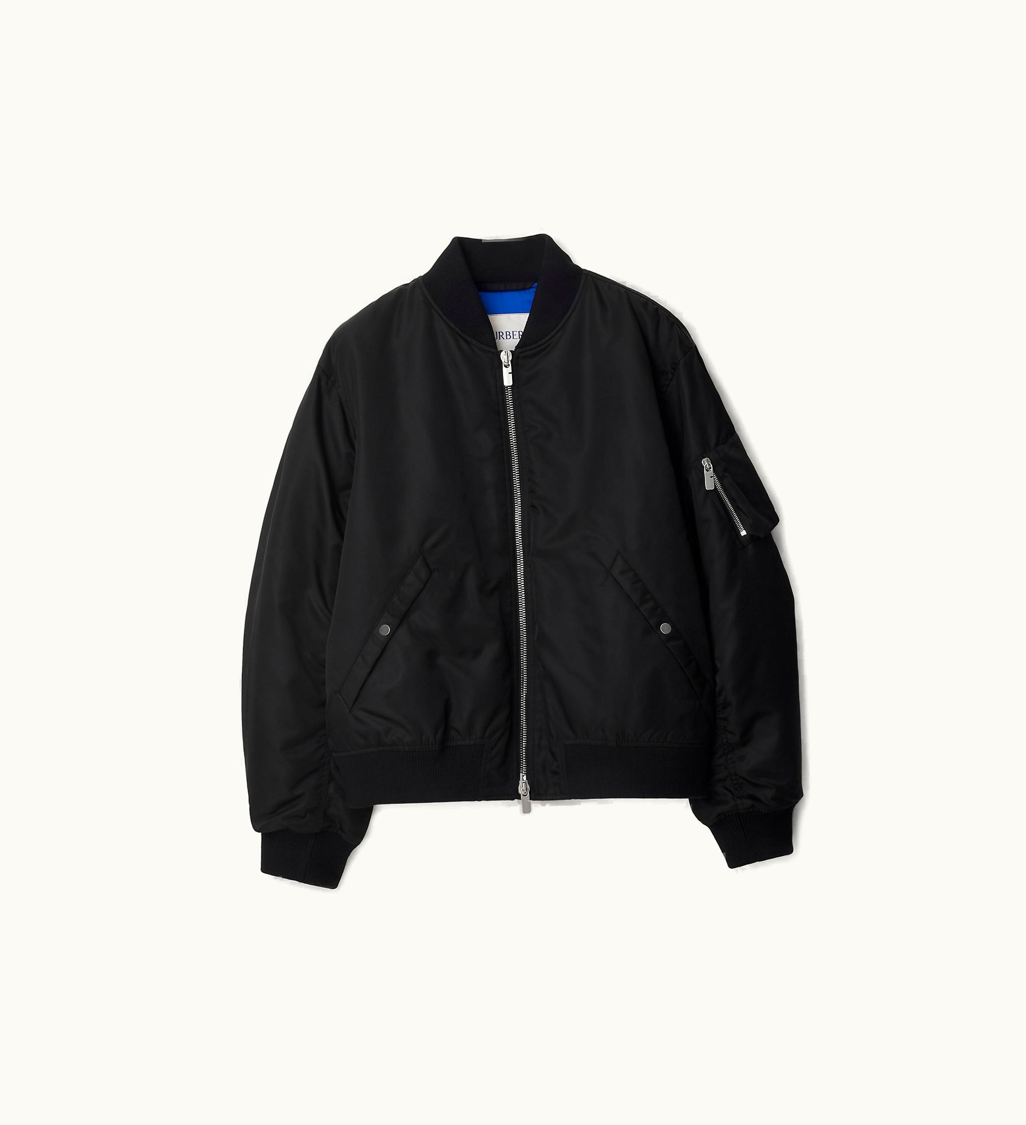 Burberry Burberry Nylon Bomber Jacket In Black - Men