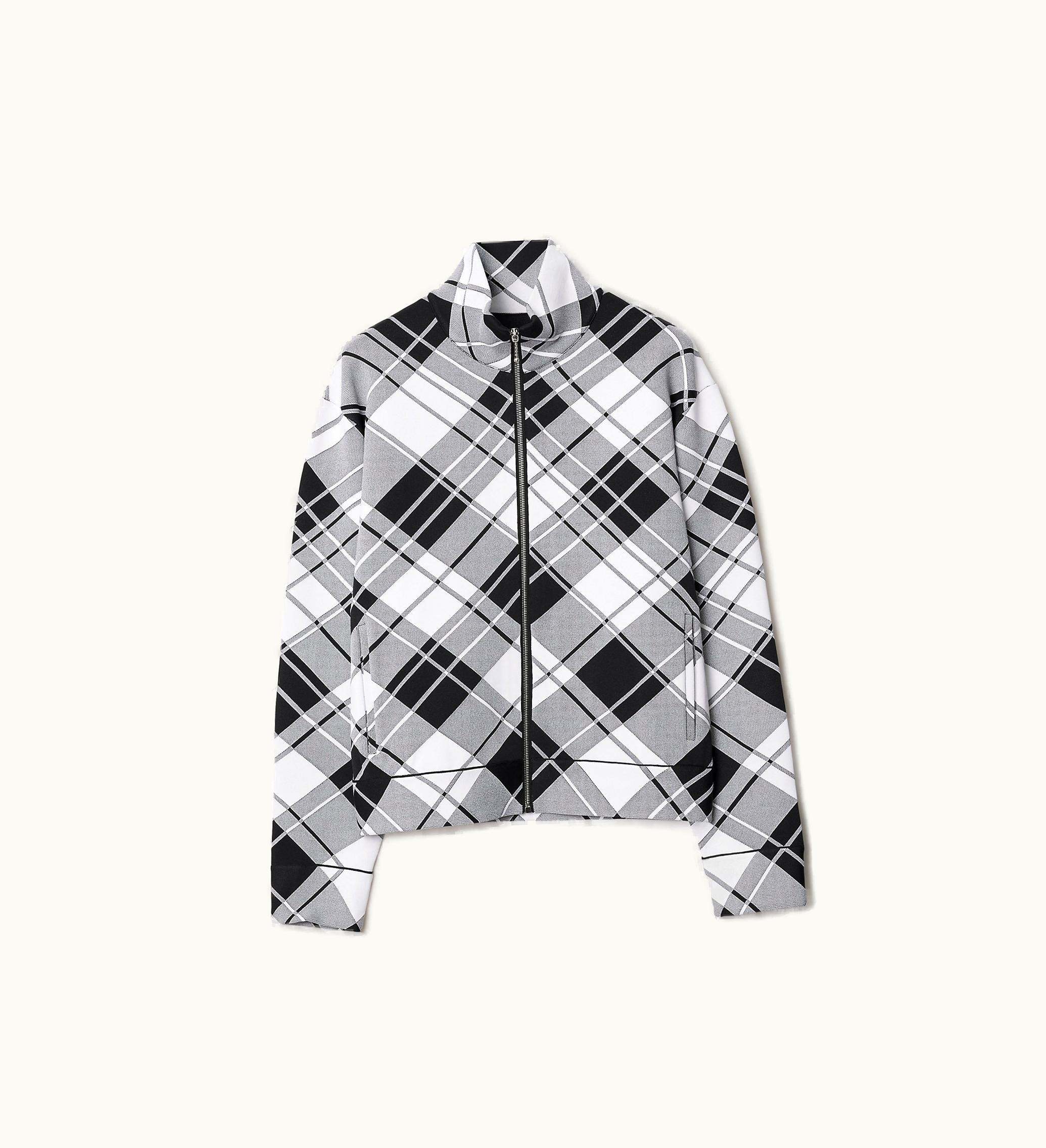 Burberry Burberry Check Nylon Blend Jacket In Black / White