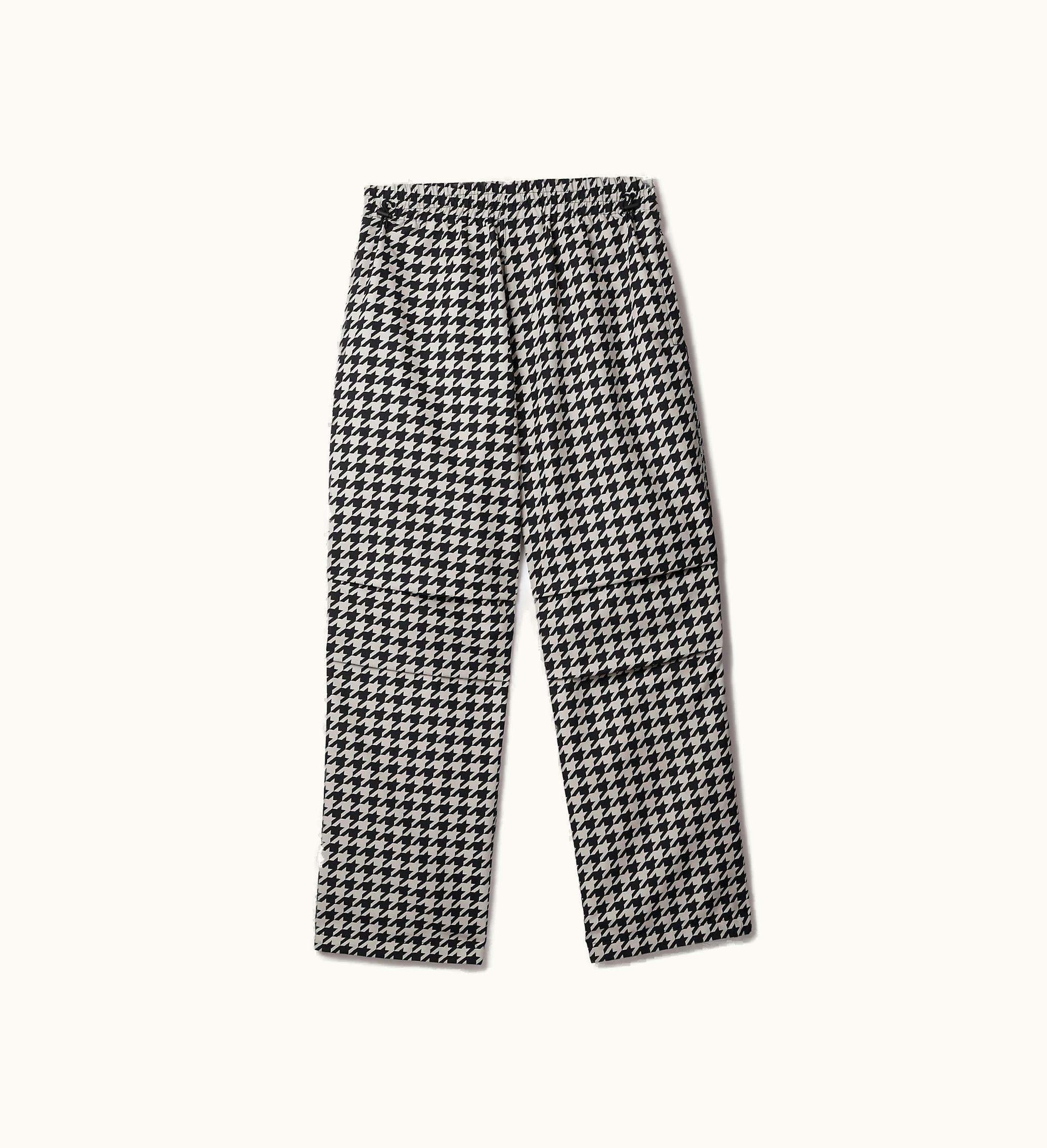 Burberry Burberry Houndstooth Cargo Trousers In Black - Men