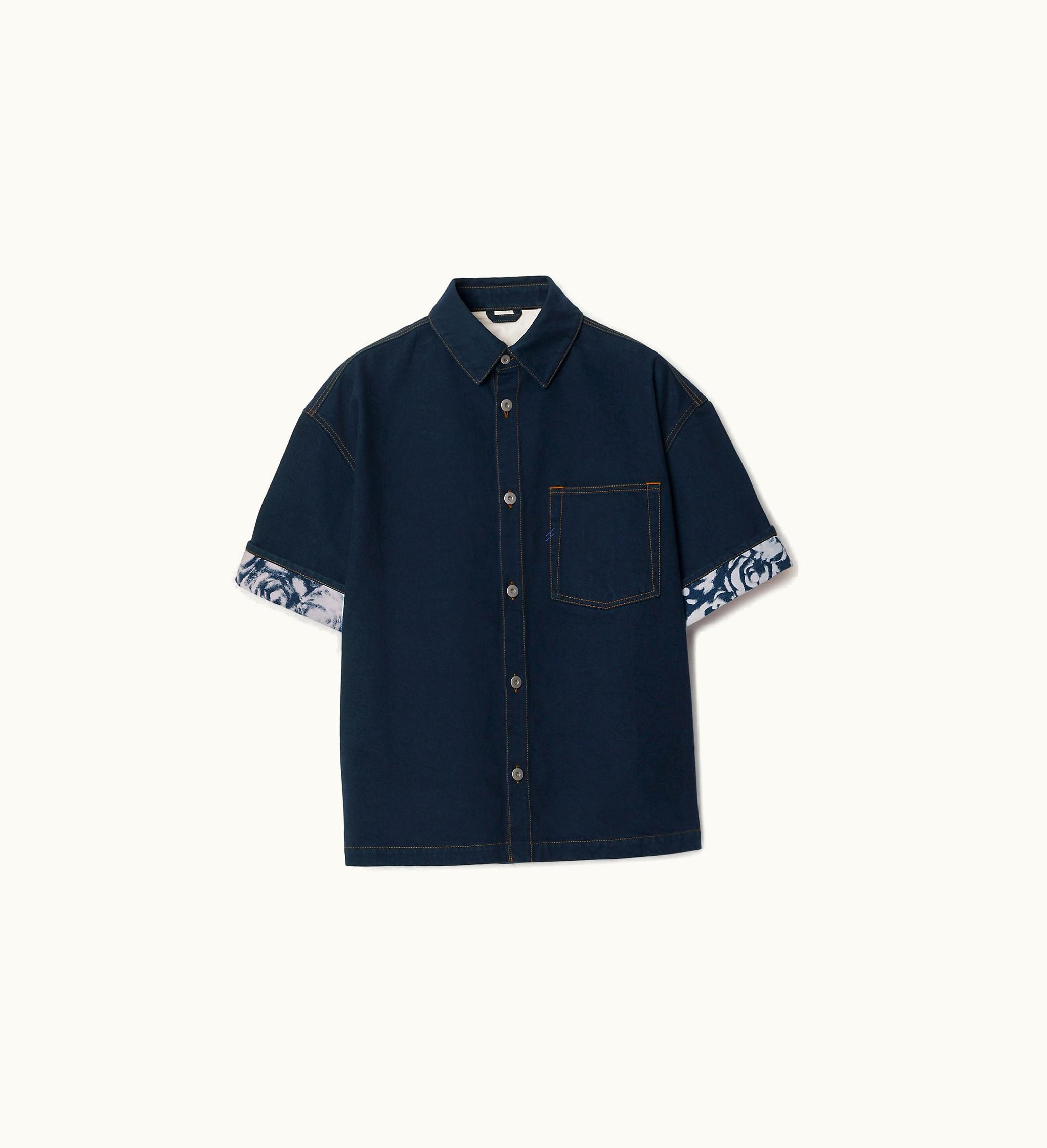 Burberry Burberry Heavyweight Denim Shirt In Indigo Blue - Men
