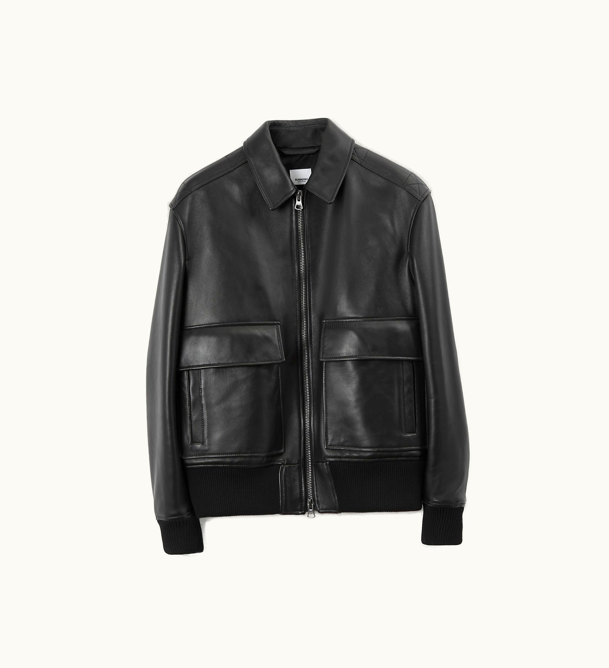 Burberry Burberry Leather Jacket In Black - Men