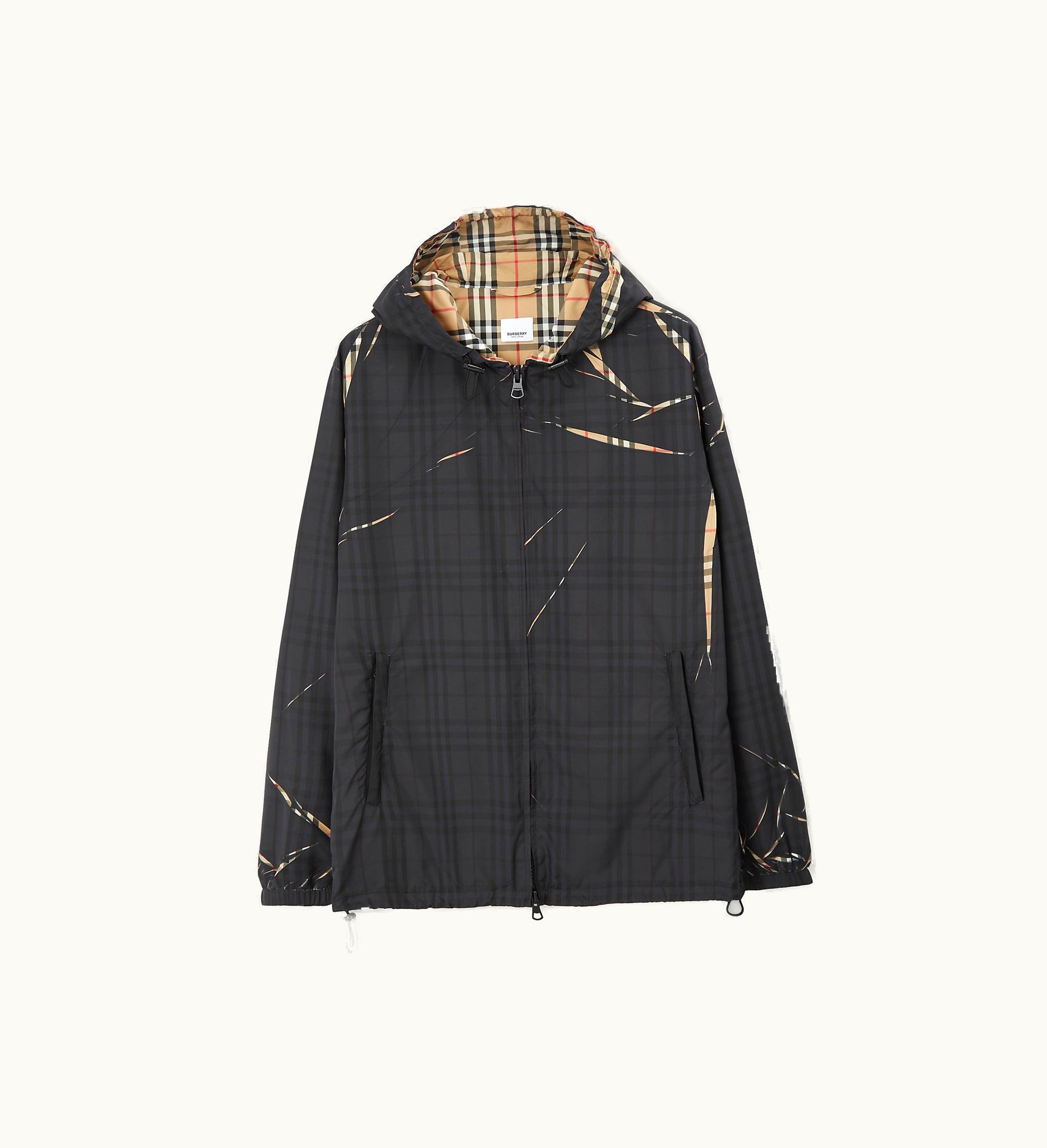 Burberry Burberry Sliced Check Lightweight Jacket In Black - Men