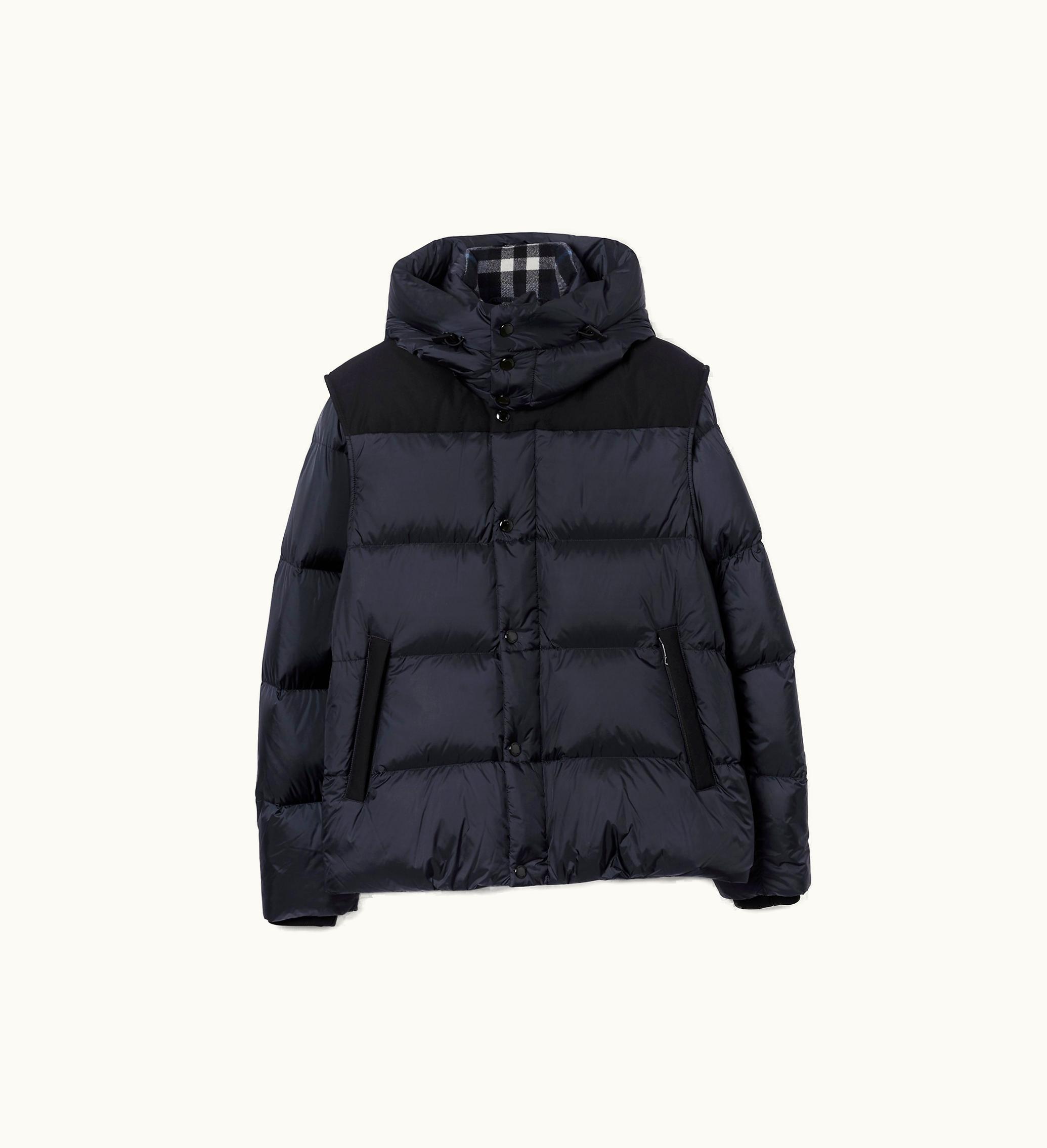 Burberry Burberry Detachable Sleeve Nylon Puffer Jacket In Navy - Men