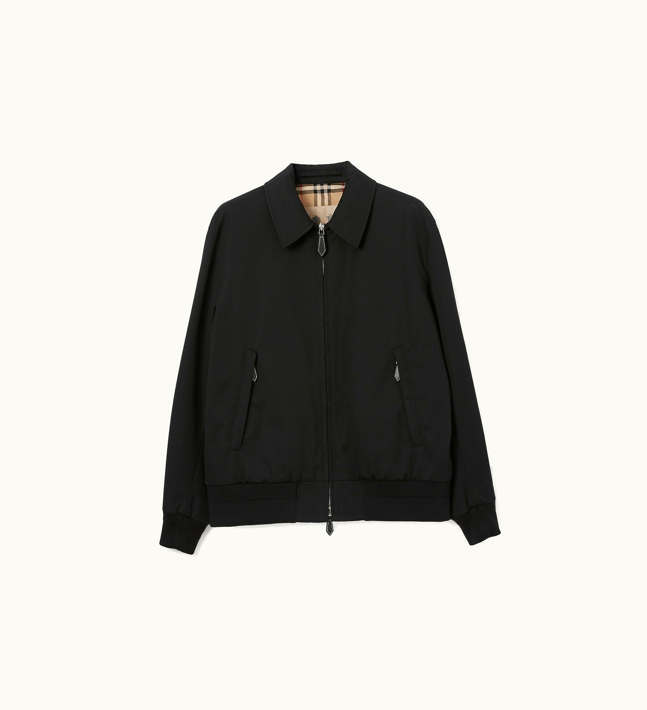 Burberry Burberry Soho Heritage Harrington Jacket In Black - Men, Cotton