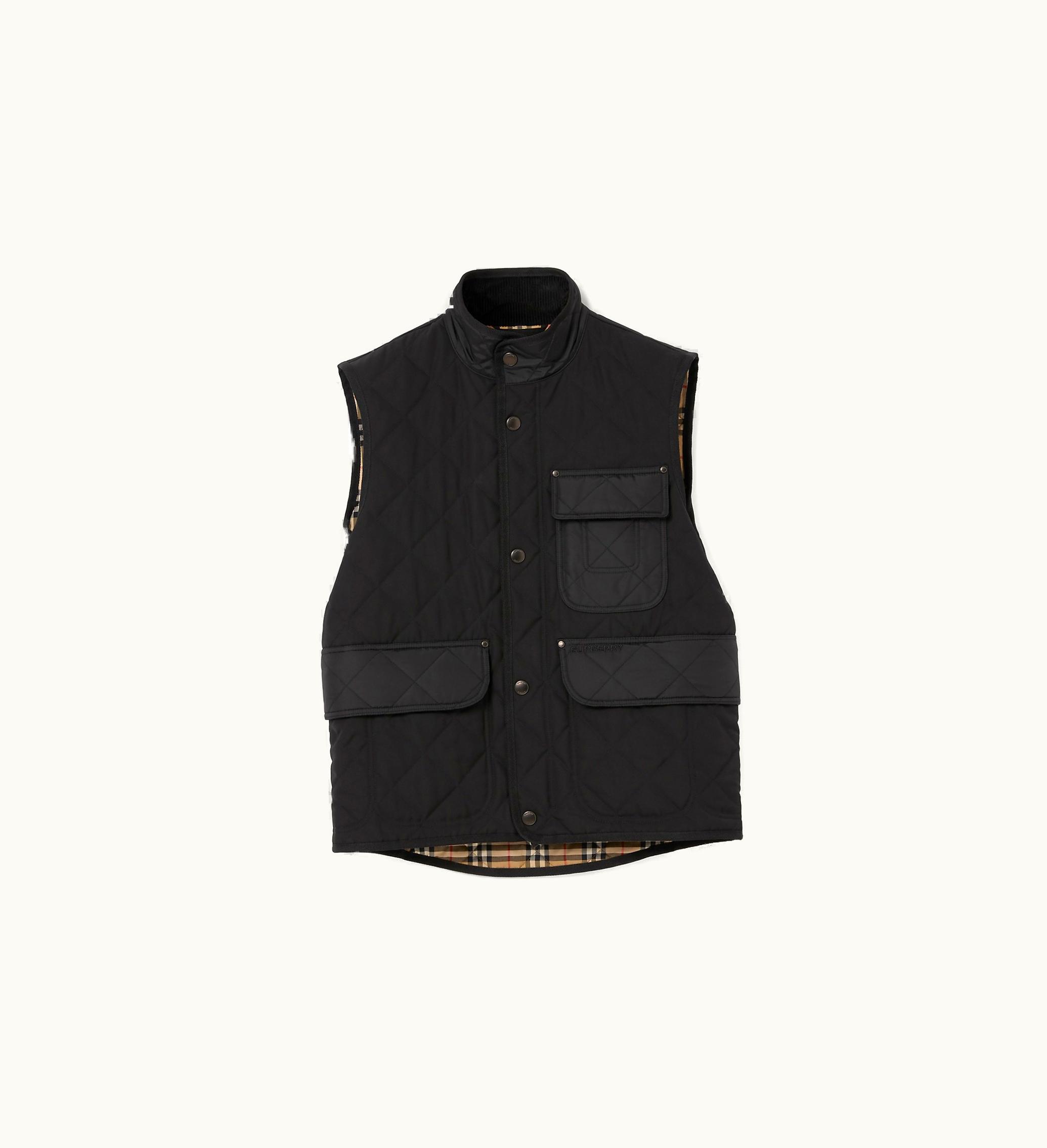 Burberry Burberry Quilted Thermoregulated Gilet In Black - Men