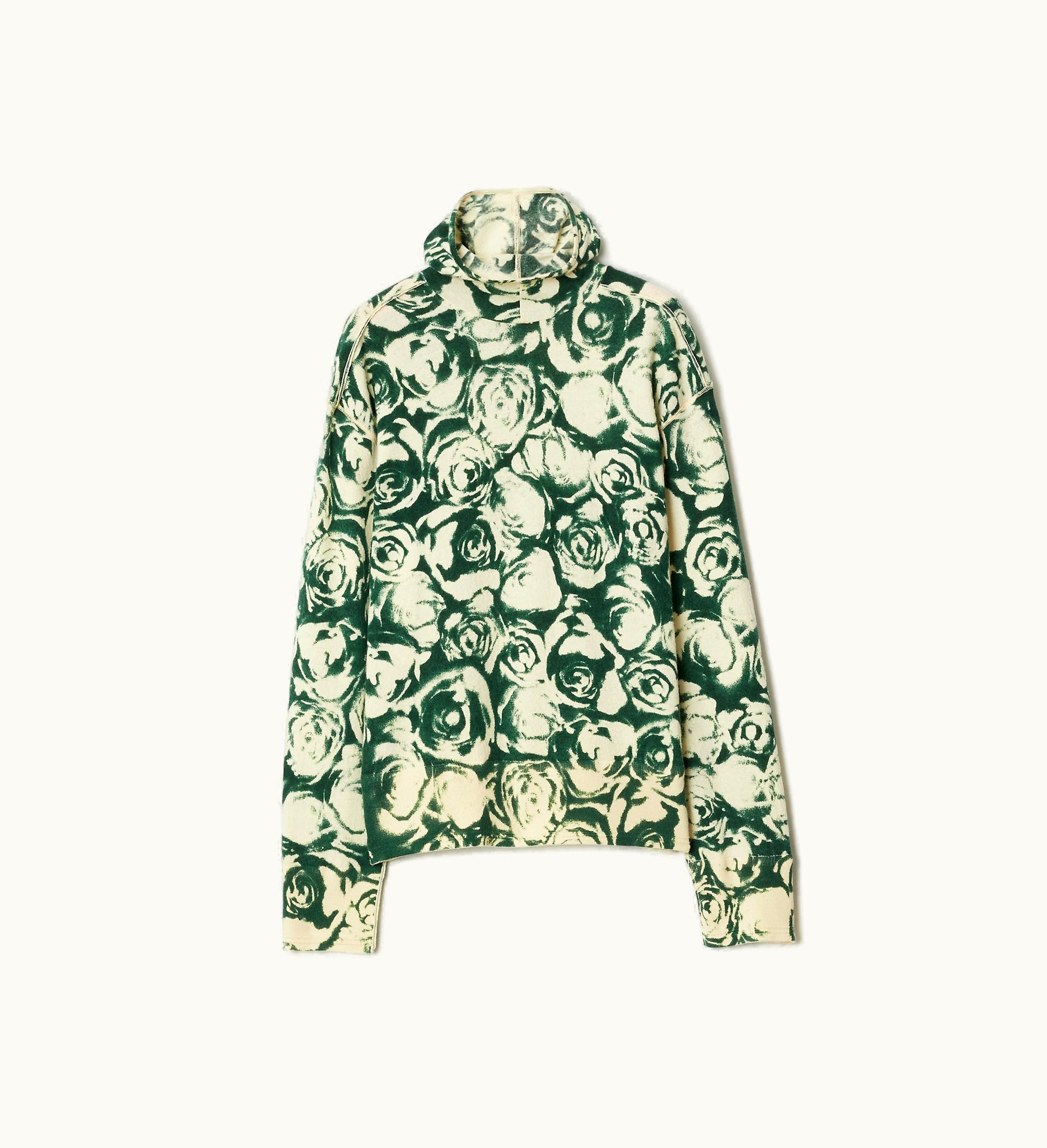 Burberry Burberry Rose Wool Hoodie In Ivy - Men, Cashmere