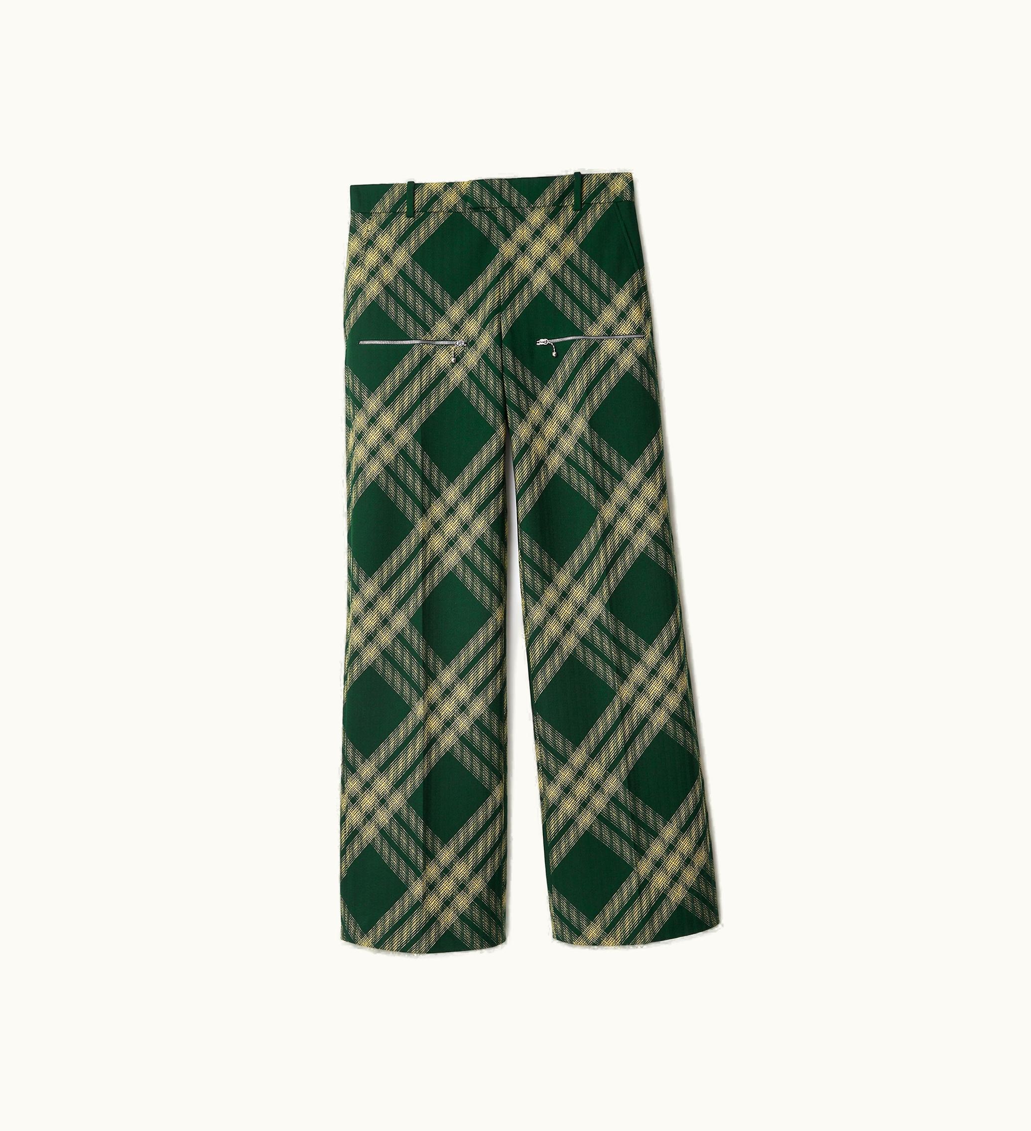 Burberry Burberry Check Wool Trousers In Primrose - Men