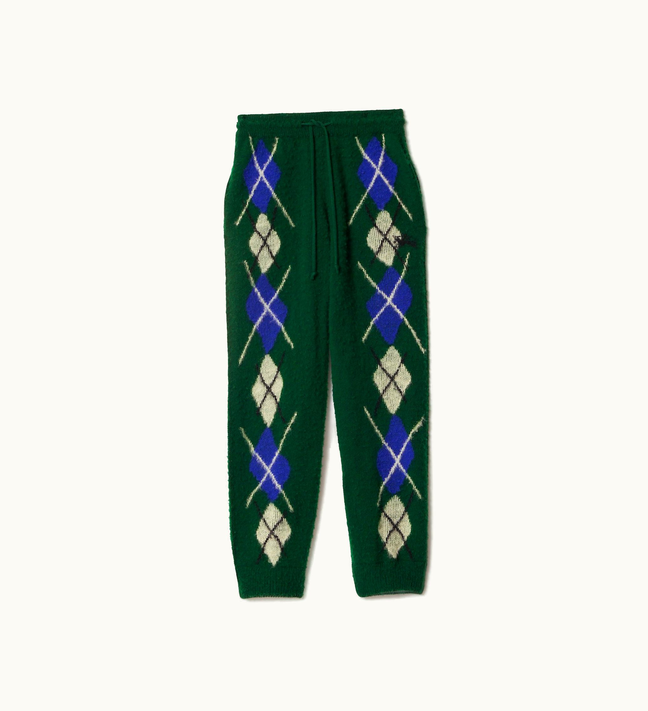 Burberry Burberry Argyle Wool Jogging Pants In Ivy - Men