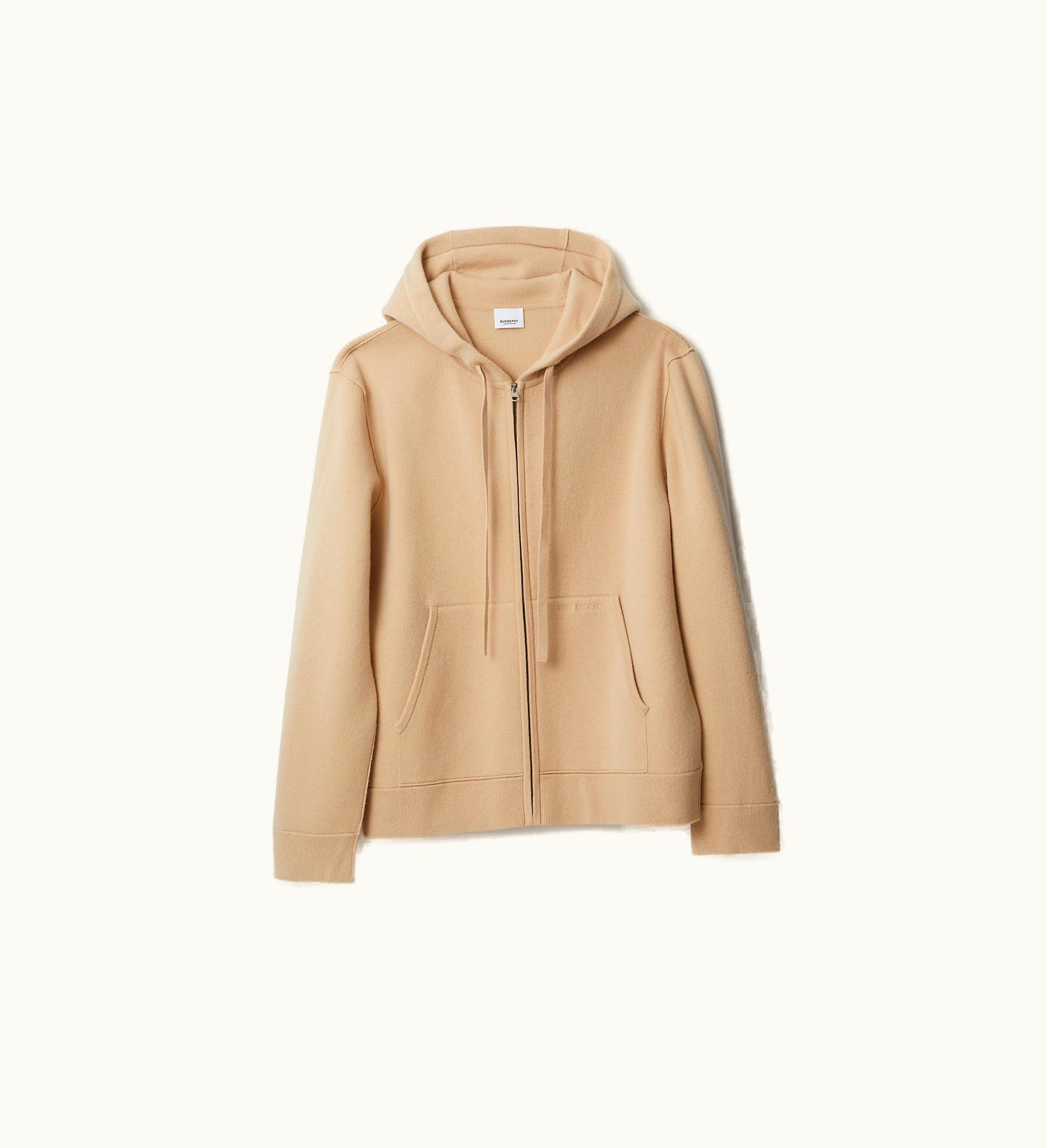 Burberry Burberry Cashmere Blend Zip Hoodie In Soft Fawn - Men