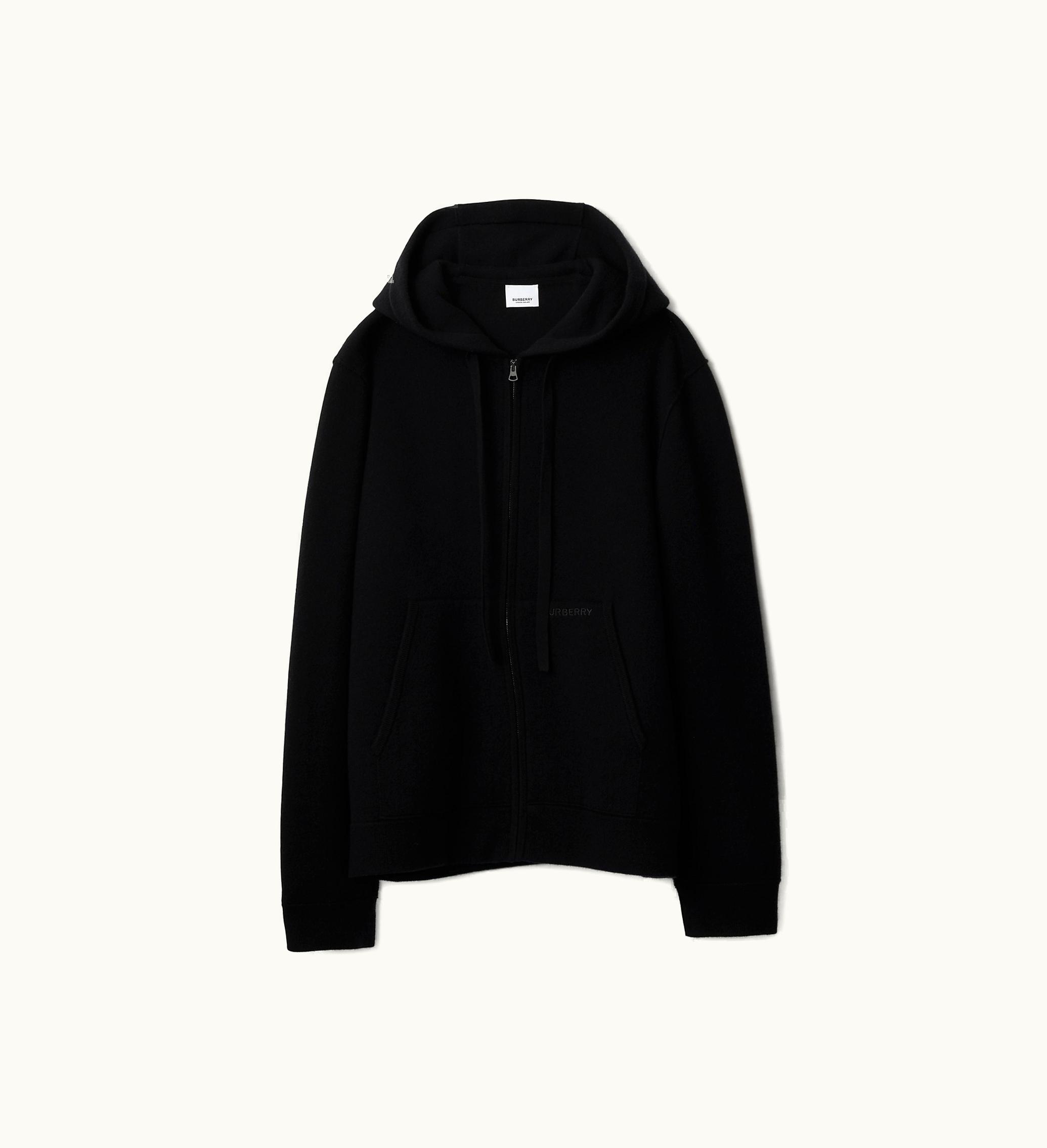 Burberry Burberry Cashmere Blend Zip Hoodie In Black - Men