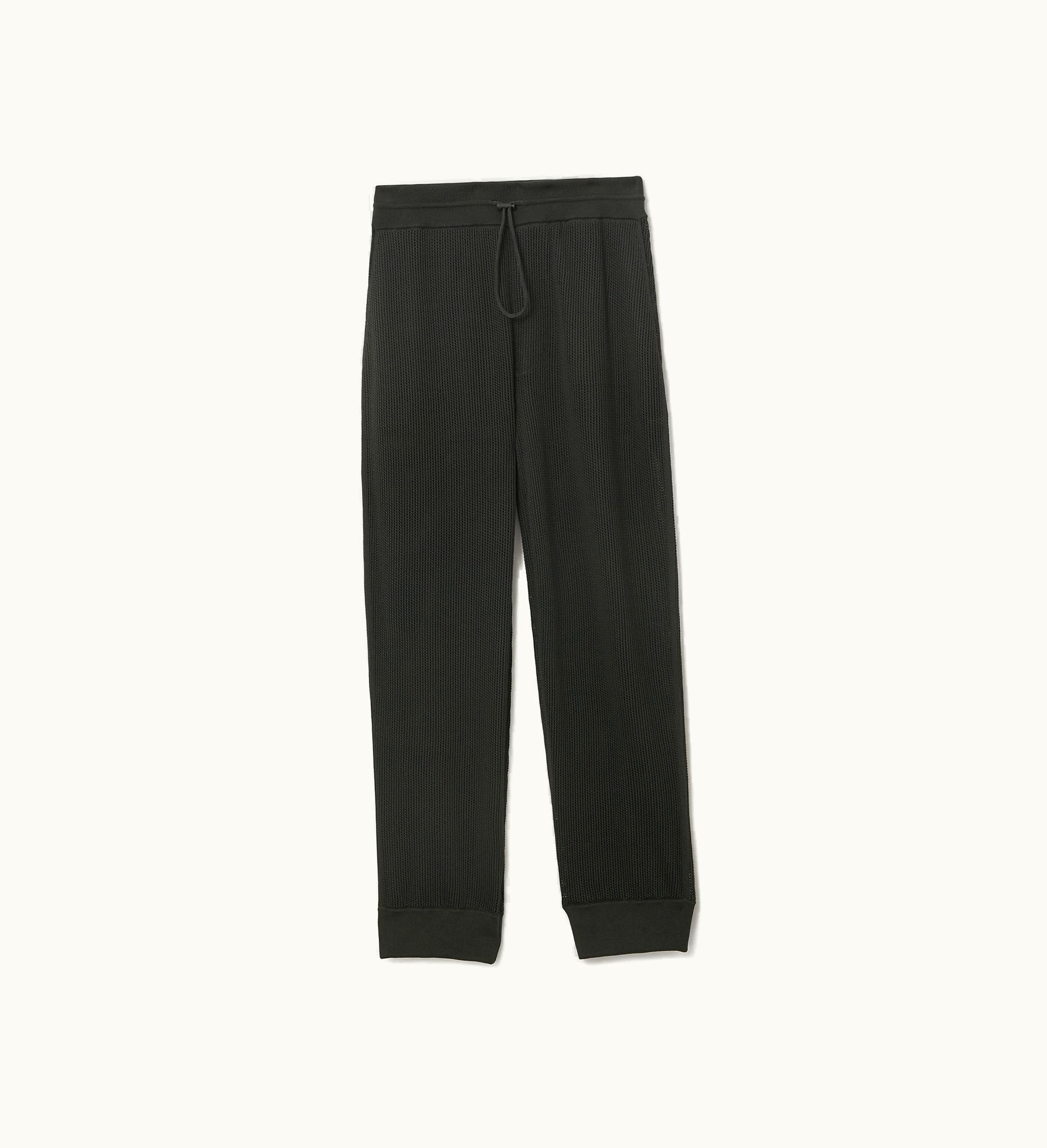 Burberry Burberry Silk Cotton Mesh Jogging Pants In Onyx - Men