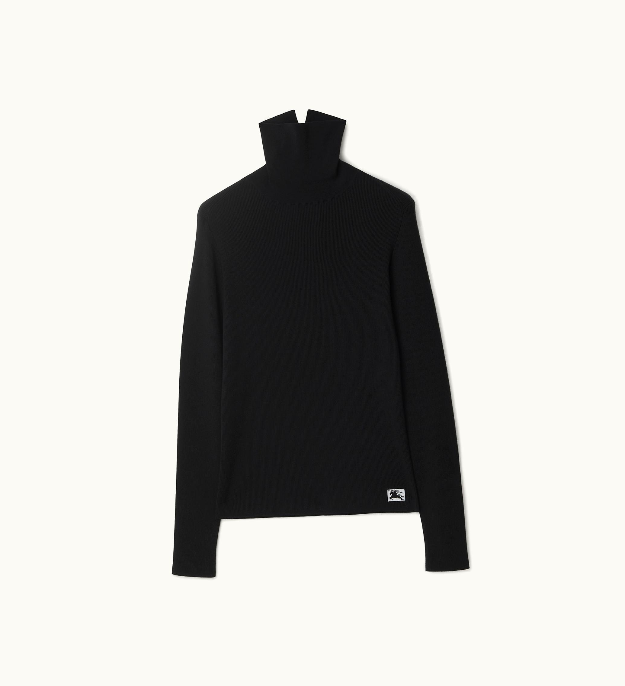 Burberry Burberry Wool Blend Sweater In Black - Men, Cashmere