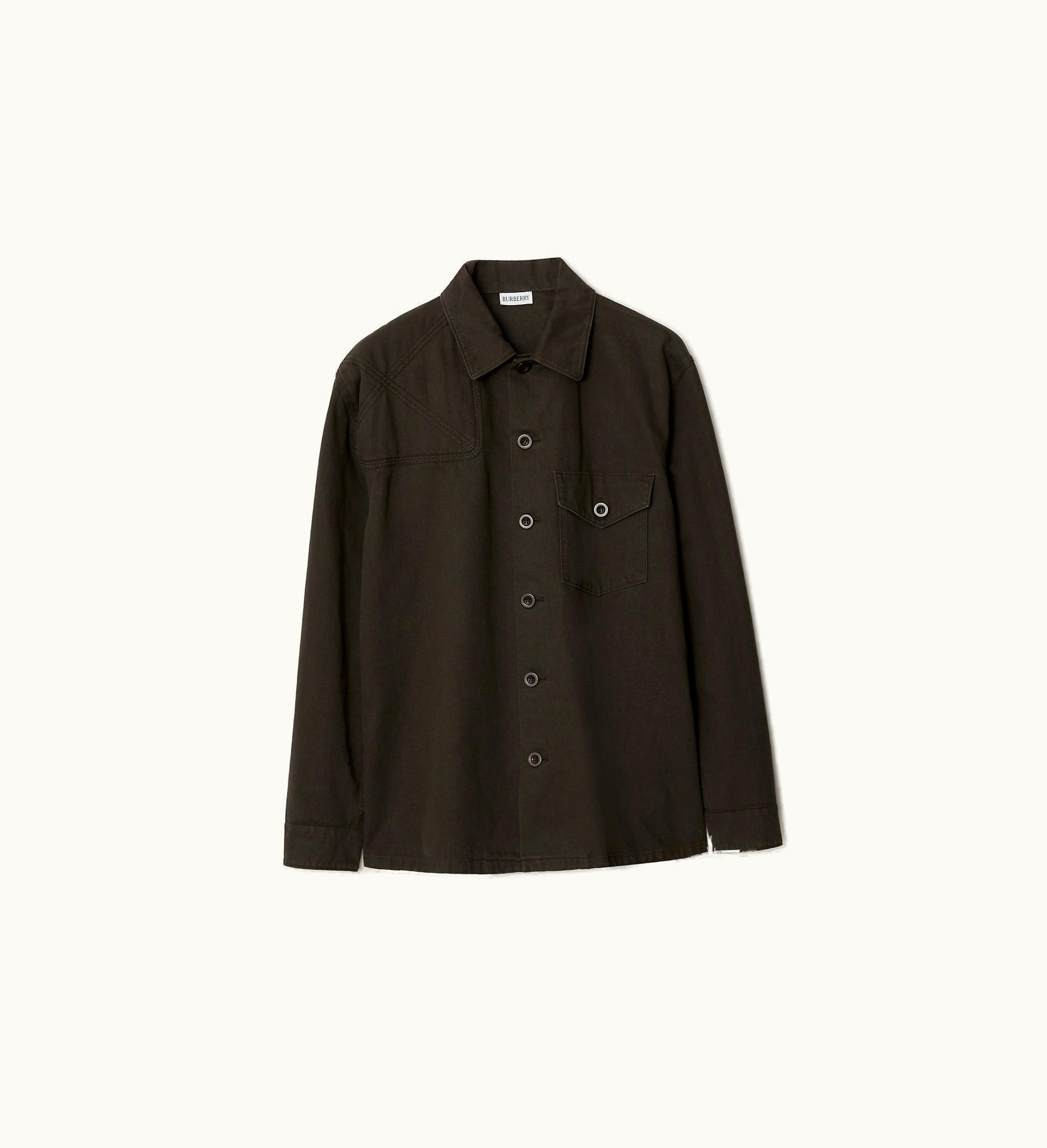 Burberry Burberry Panelled Cotton Shirt In Otter - Men