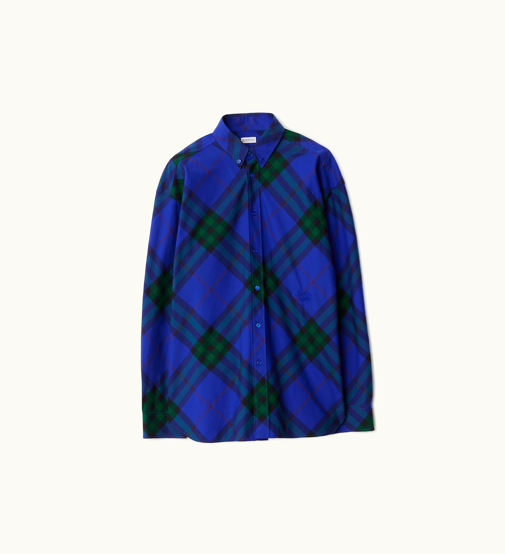Burberry Burberry Check Cotton Shirt In Knight - Men Knight