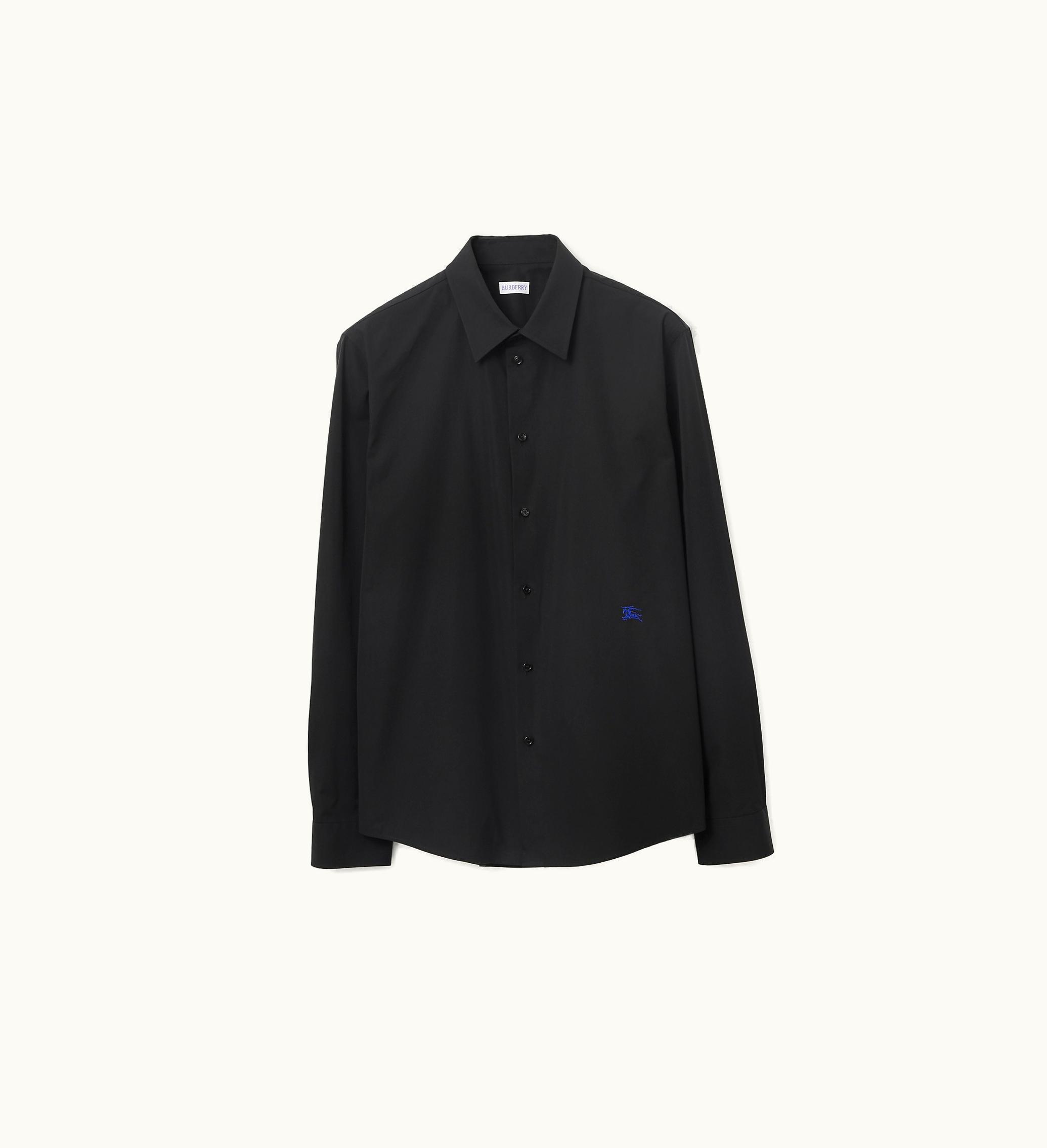 Burberry Burberry Cotton Formal Shirt In Black - Men