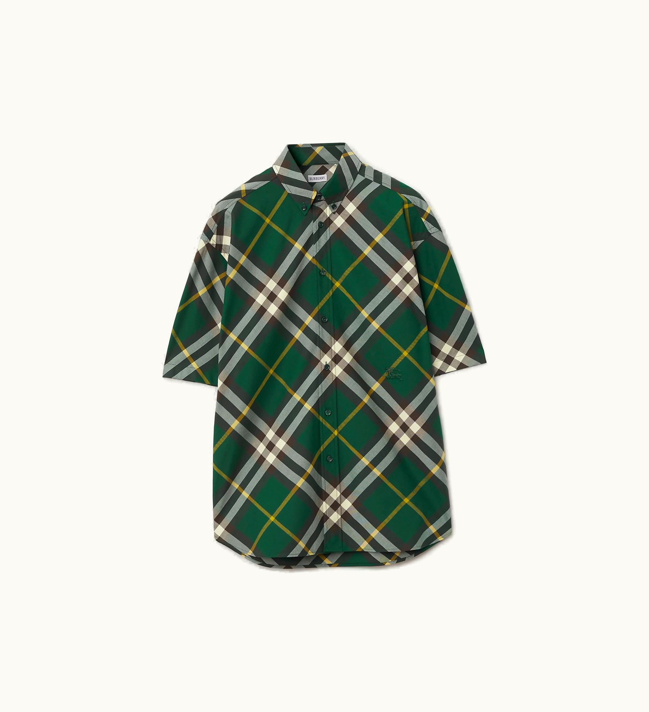 Burberry Burberry Check Cotton Shirt In Ivy - Men