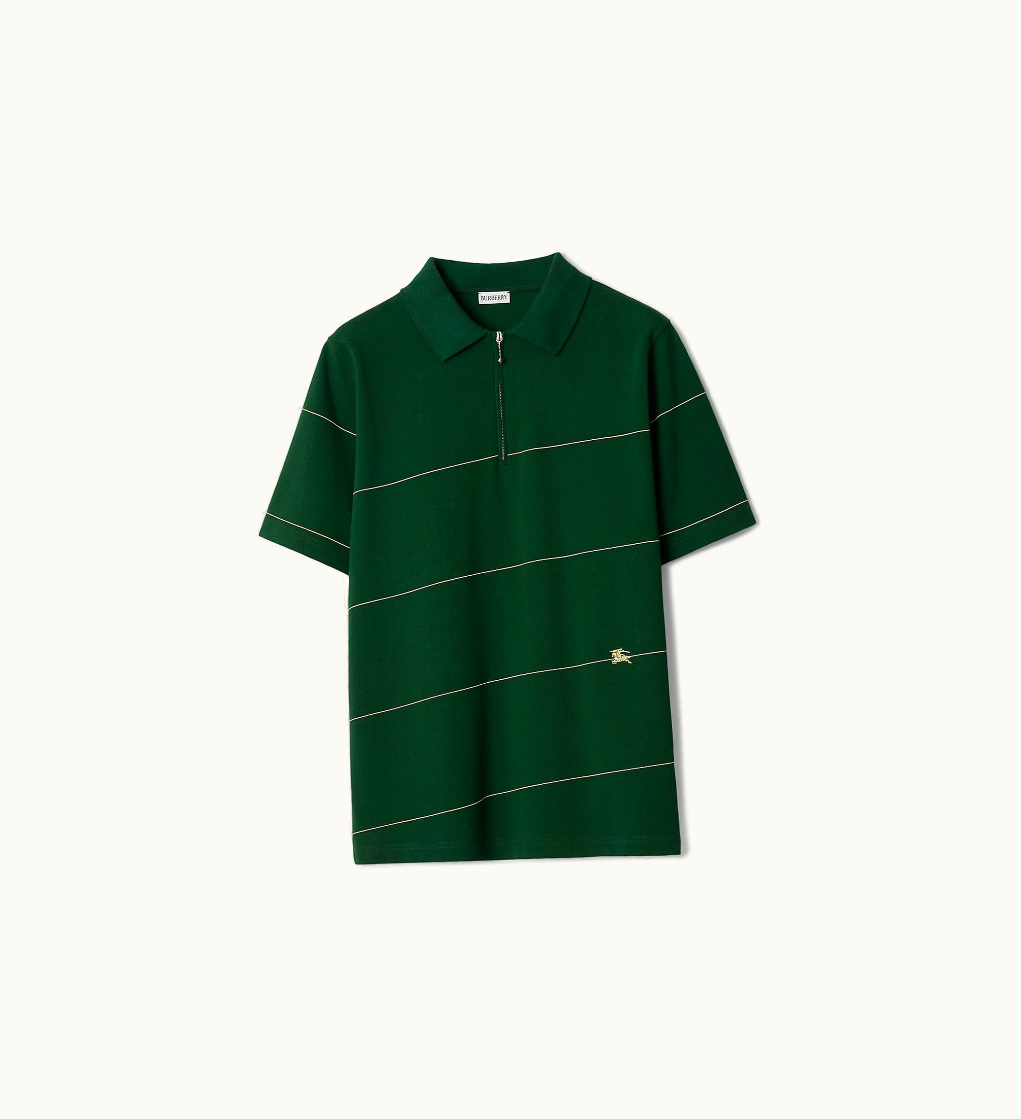 Burberry Burberry Striped Cotton Polo Shirt In Ivy - Men