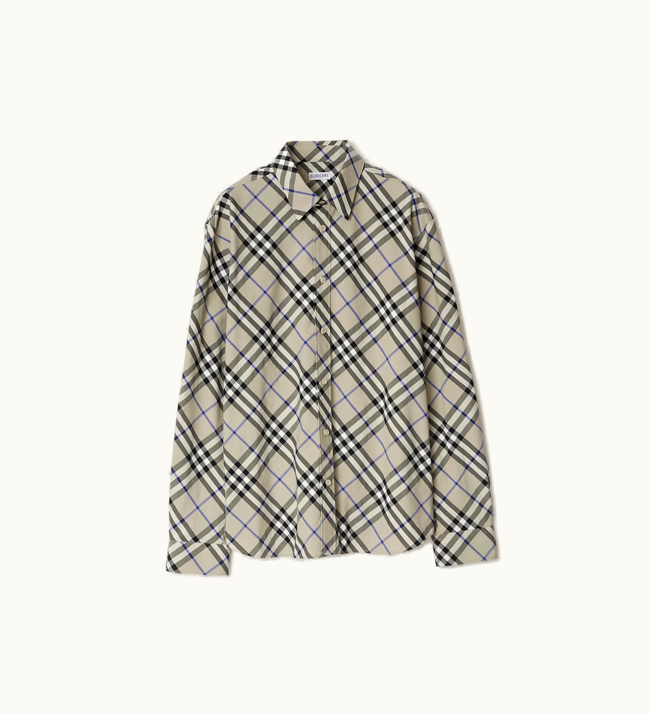 Burberry Burberry Check Cotton Shirt In Lichen