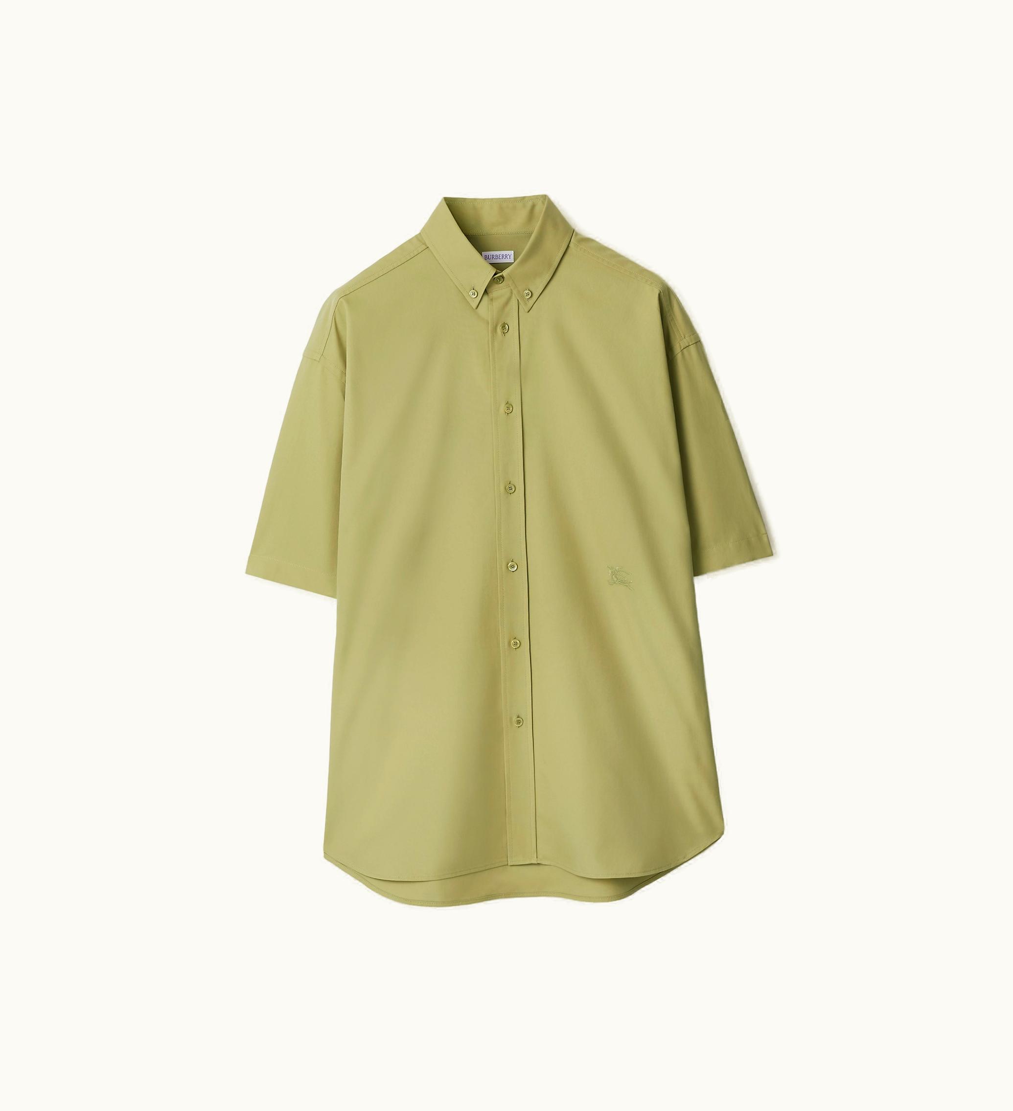 Burberry Burberry Cotton Oxford Shirt In Hunter - Men Hunter