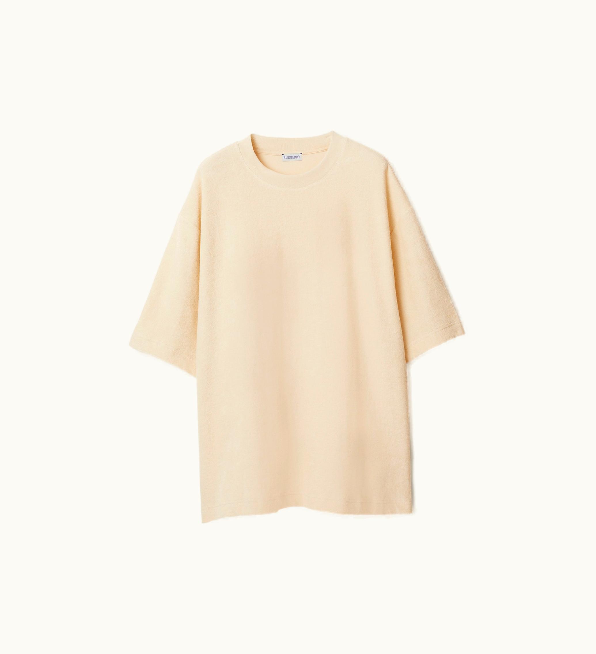 Burberry Burberry Cotton Towelling T-shirt In Calico - Men