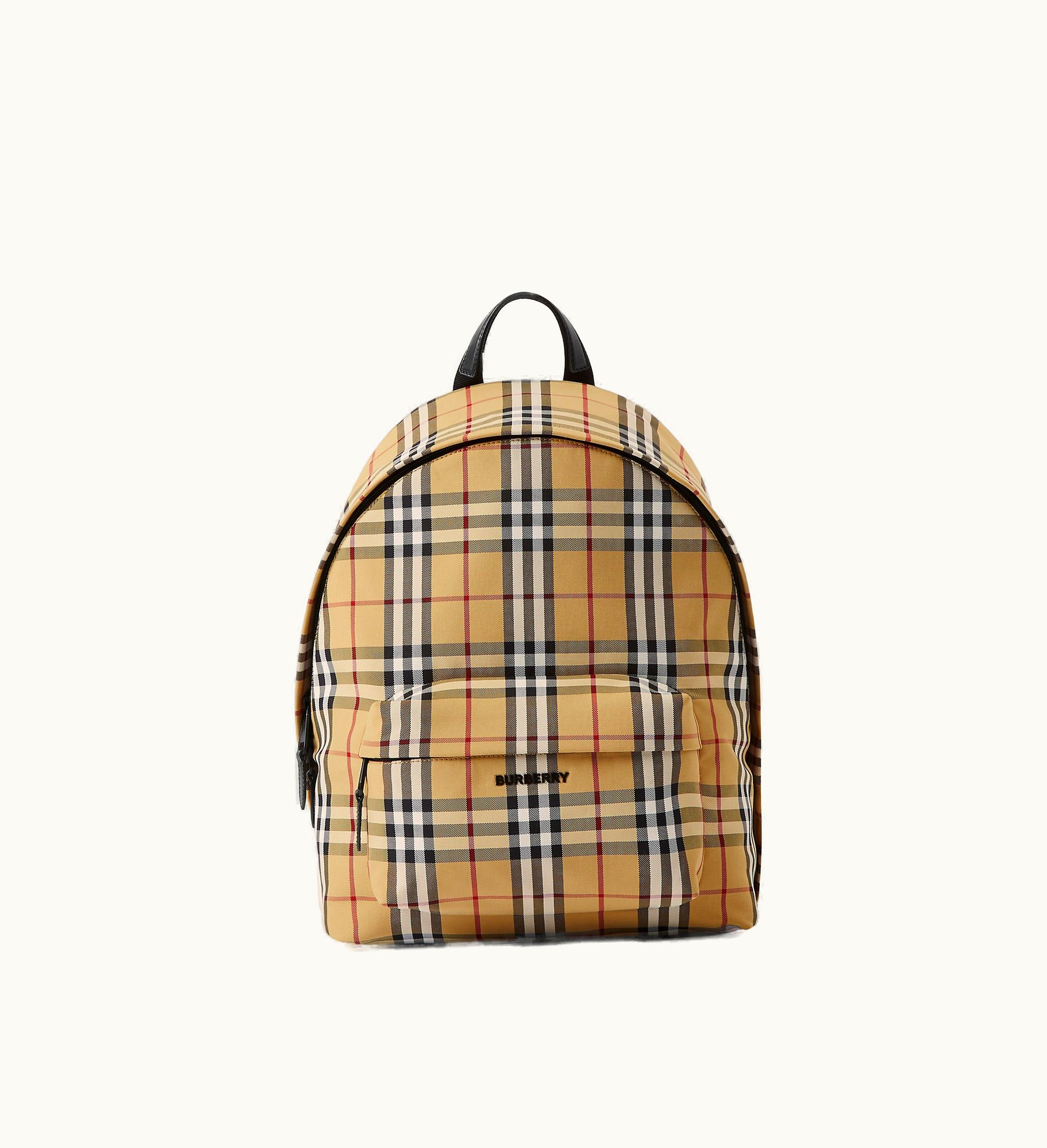 Burberry Burberry Check Backpack In Archive Beige - Men