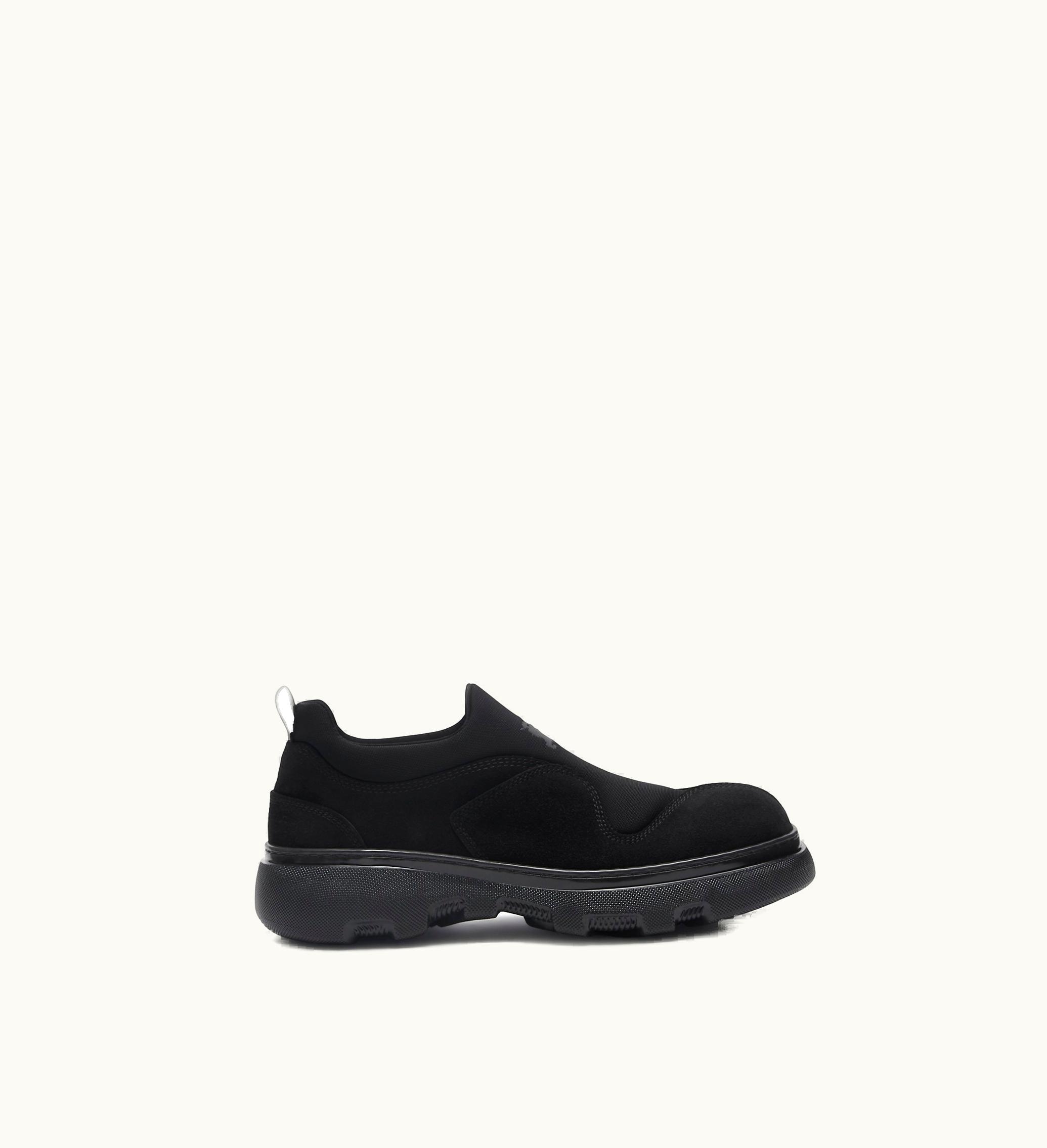 Burberry Burberry Suede Foam Sneakers In Black - Men