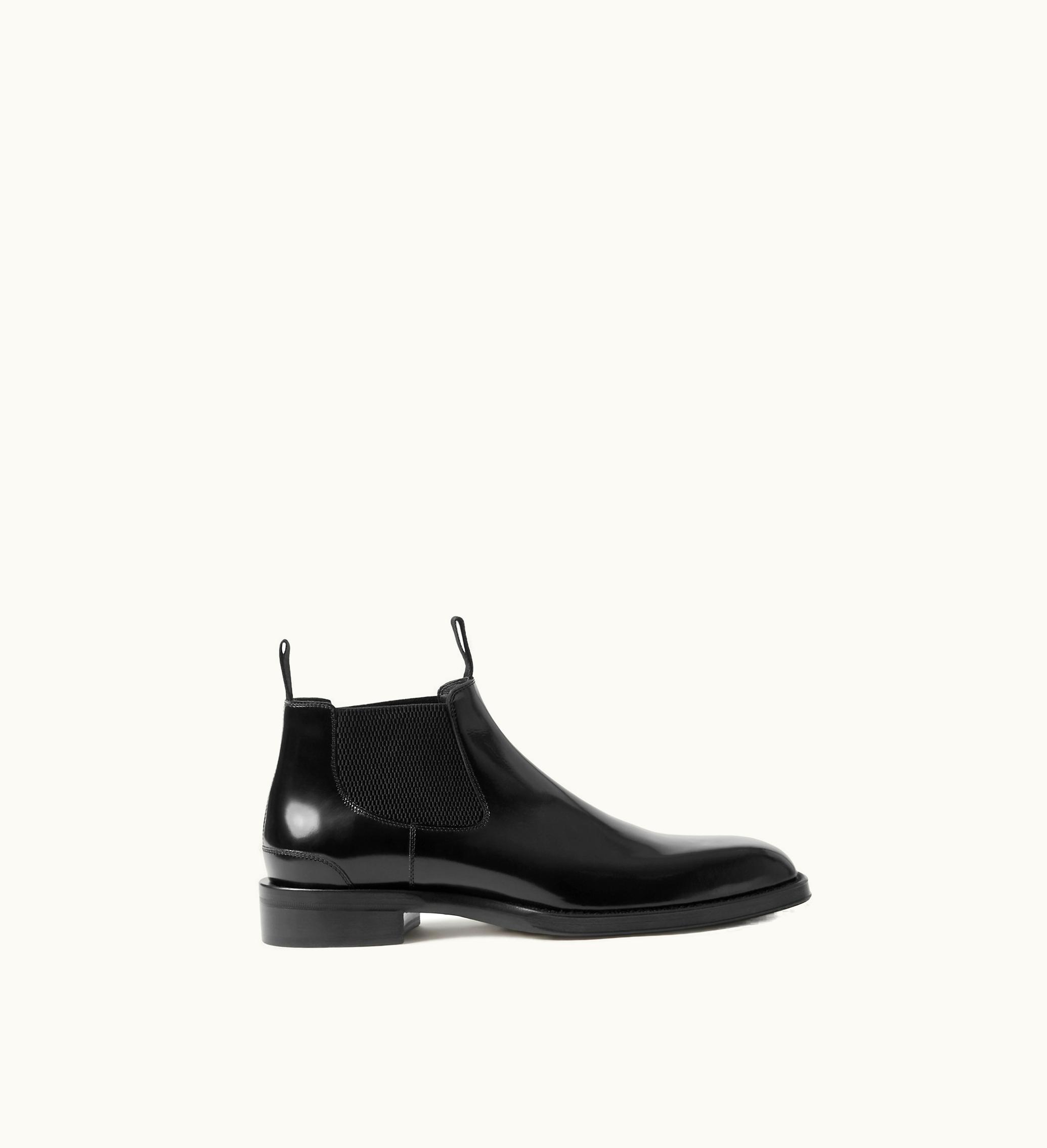 Burberry Burberry Leather Chelsea Boots In Black - Men