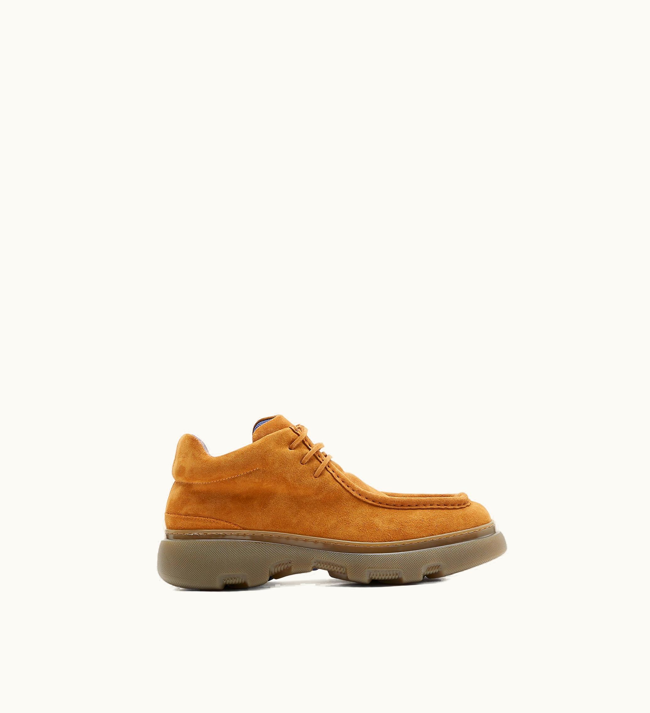 Burberry Burberry Suede Creeper Mid Shoes In Segale - Men