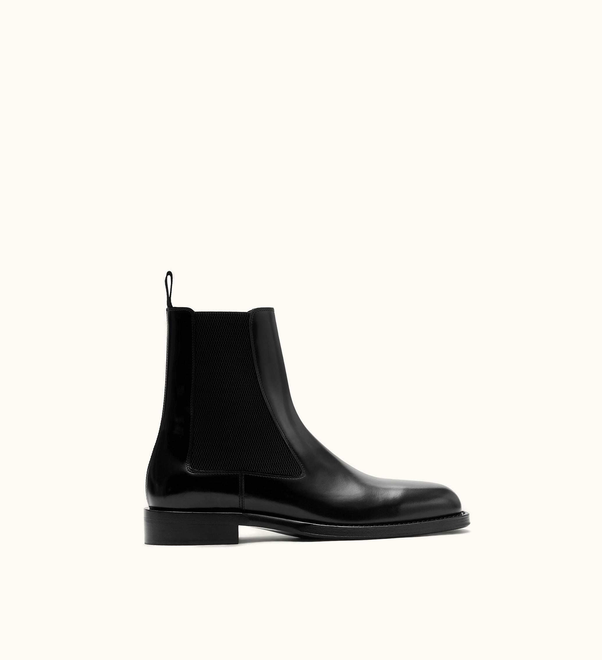 Burberry Burberry Leather Tux High Chelsea Boots​ In Black - Men