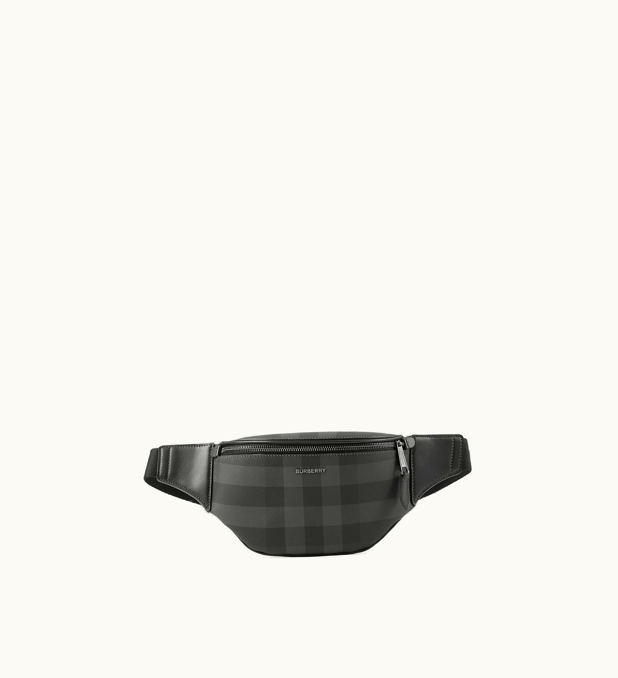 Burberry Burberry Mini Cason Belt Bag In Charcoal - Men