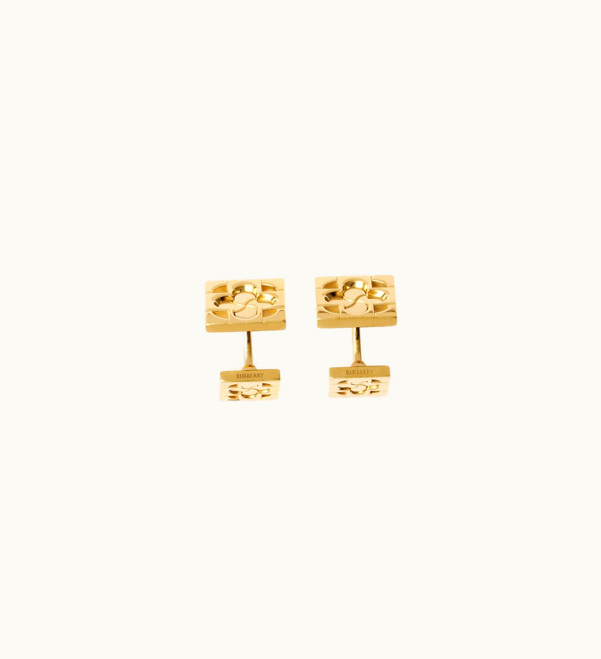 Burberry Burberry Rose Monogram Cufflinks In Gold - Men