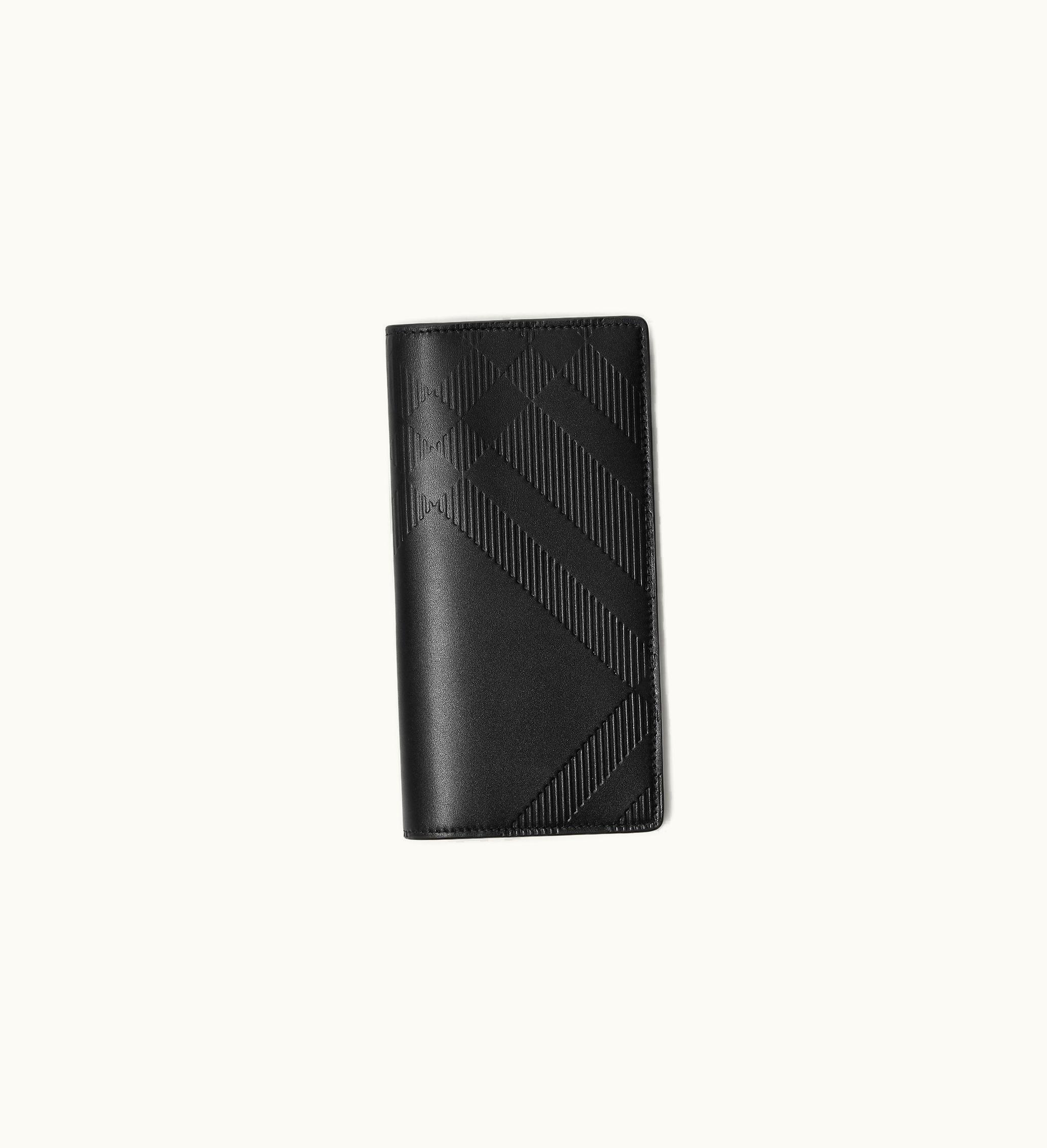 Burberry Burberry Check Continental Wallet In Black - Men, Leather