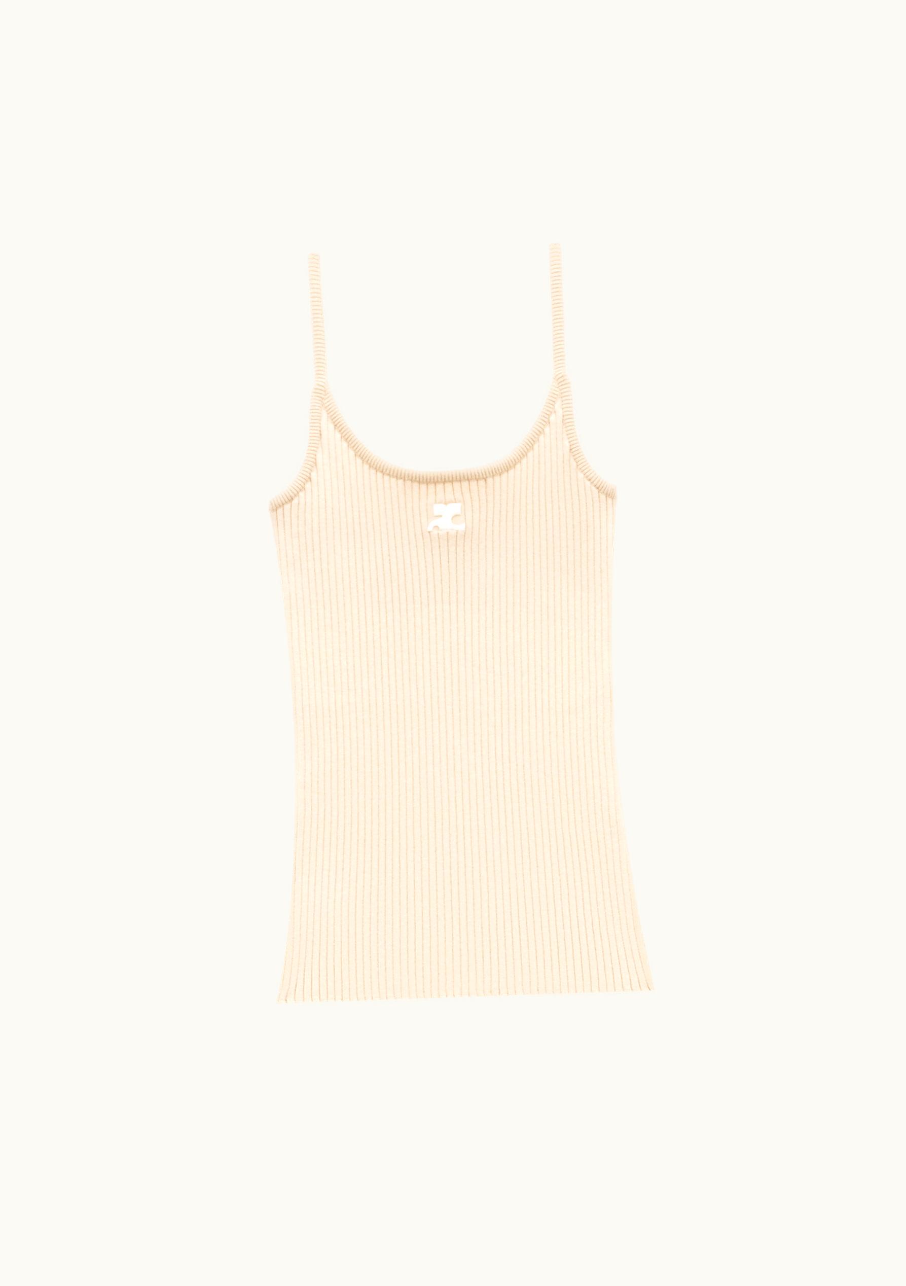 Courrèges Courrèges Reedition PERMDE012FI00011007 Tank Top Sand Blend