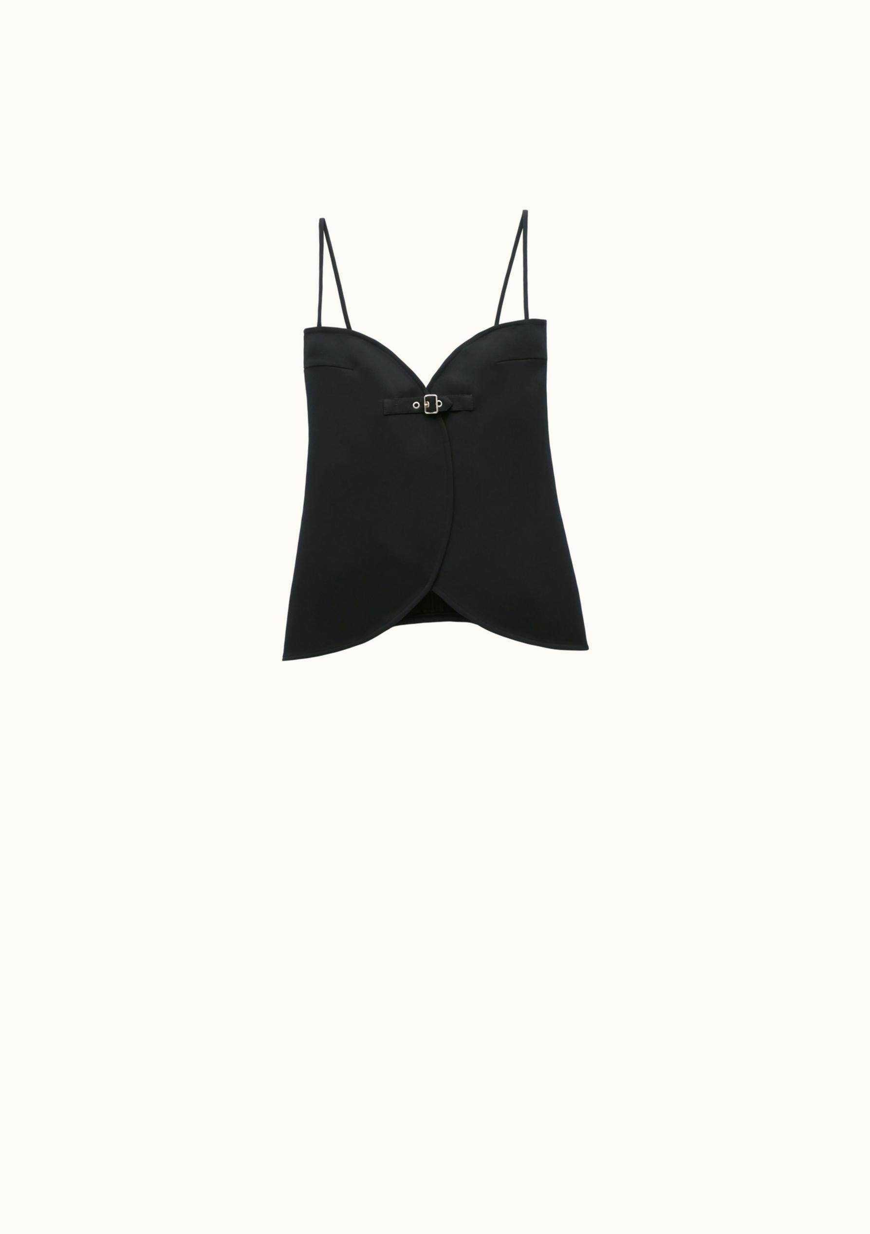 Courrèges Courrèges Ellipse Twill Buckle Top Black