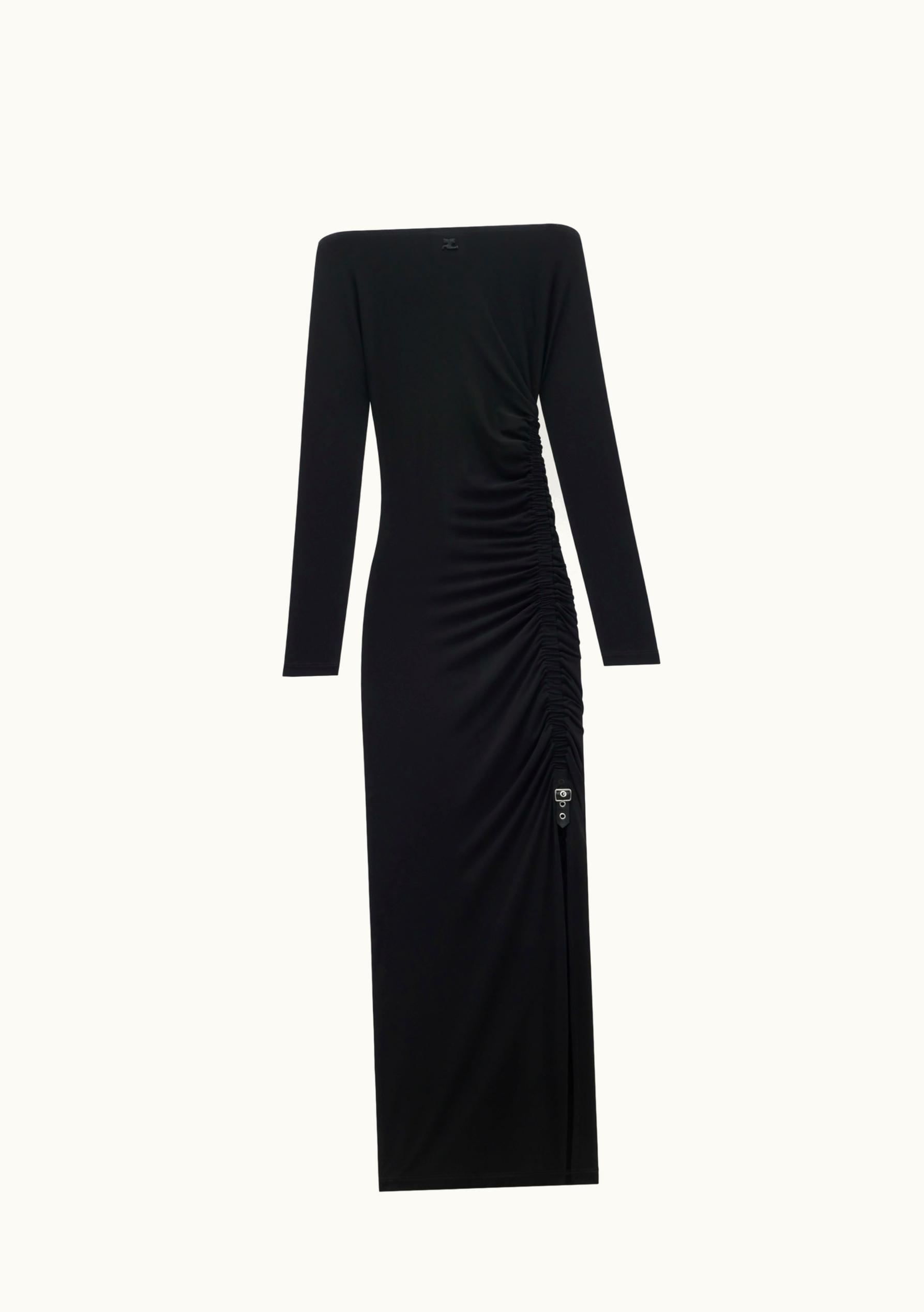 Courrèges Courrèges Gather Crepe Jersey Long Dress