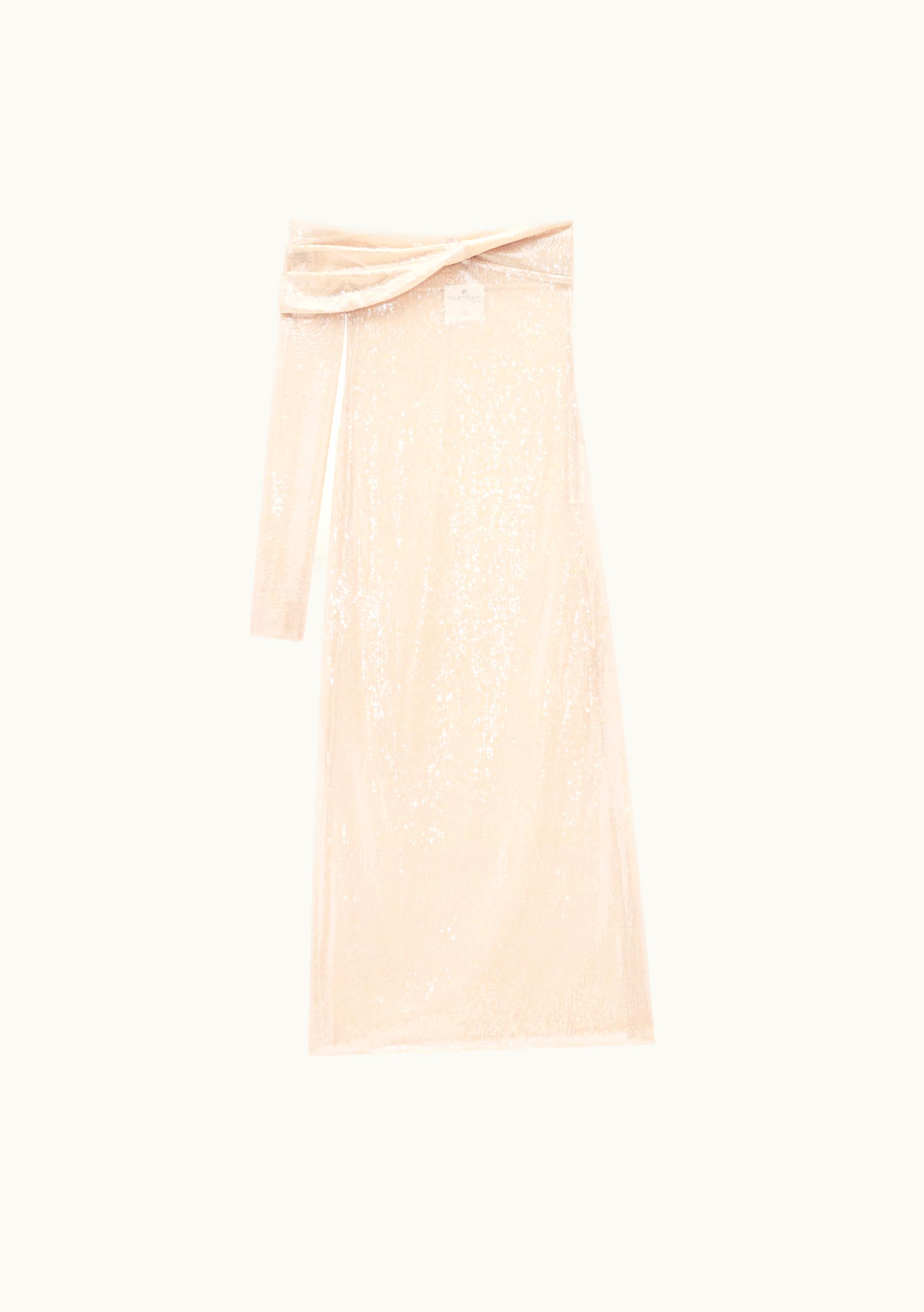 Courrèges Courrèges Twist Asymetrical Glitter Long Dress