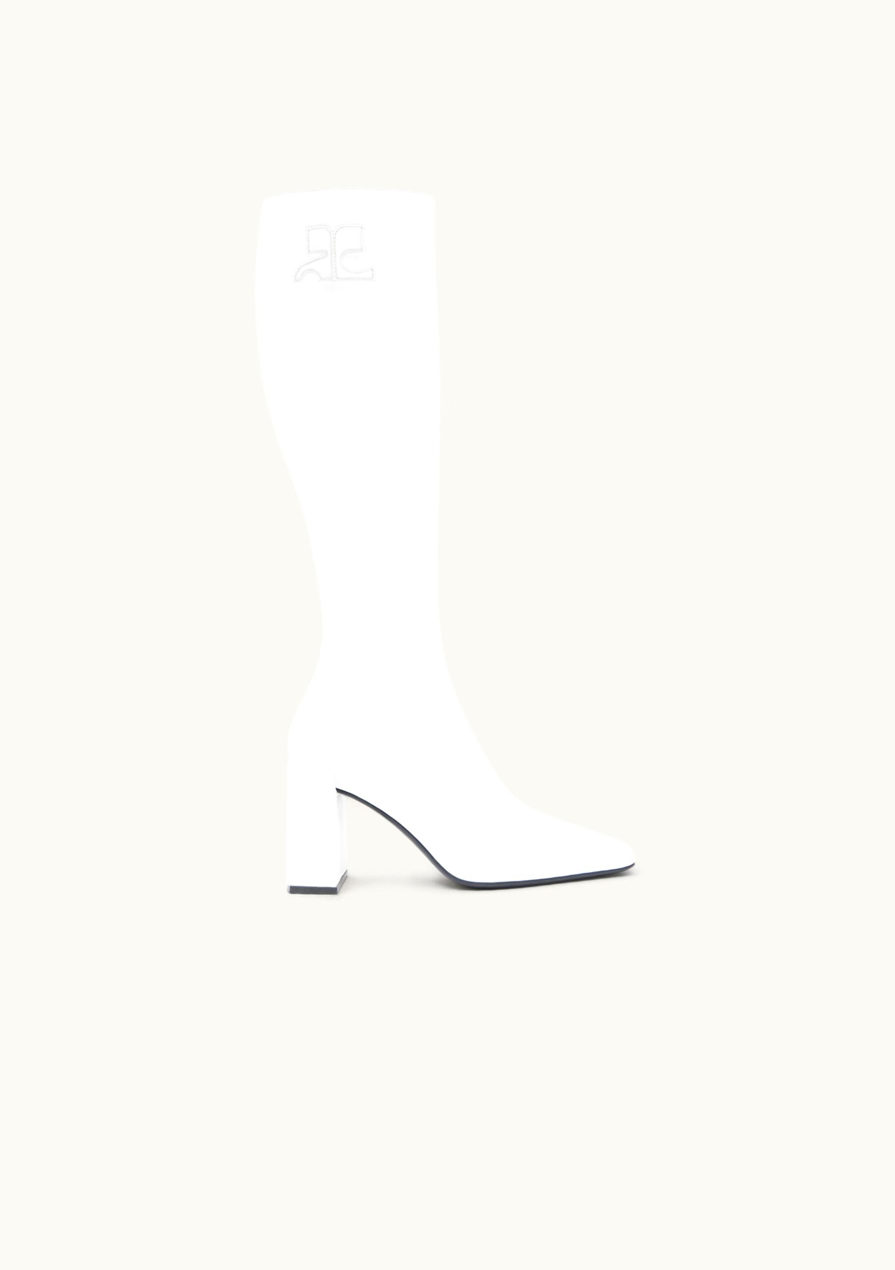Courrèges Courrèges Blanc Heritage Leather Knee Boots