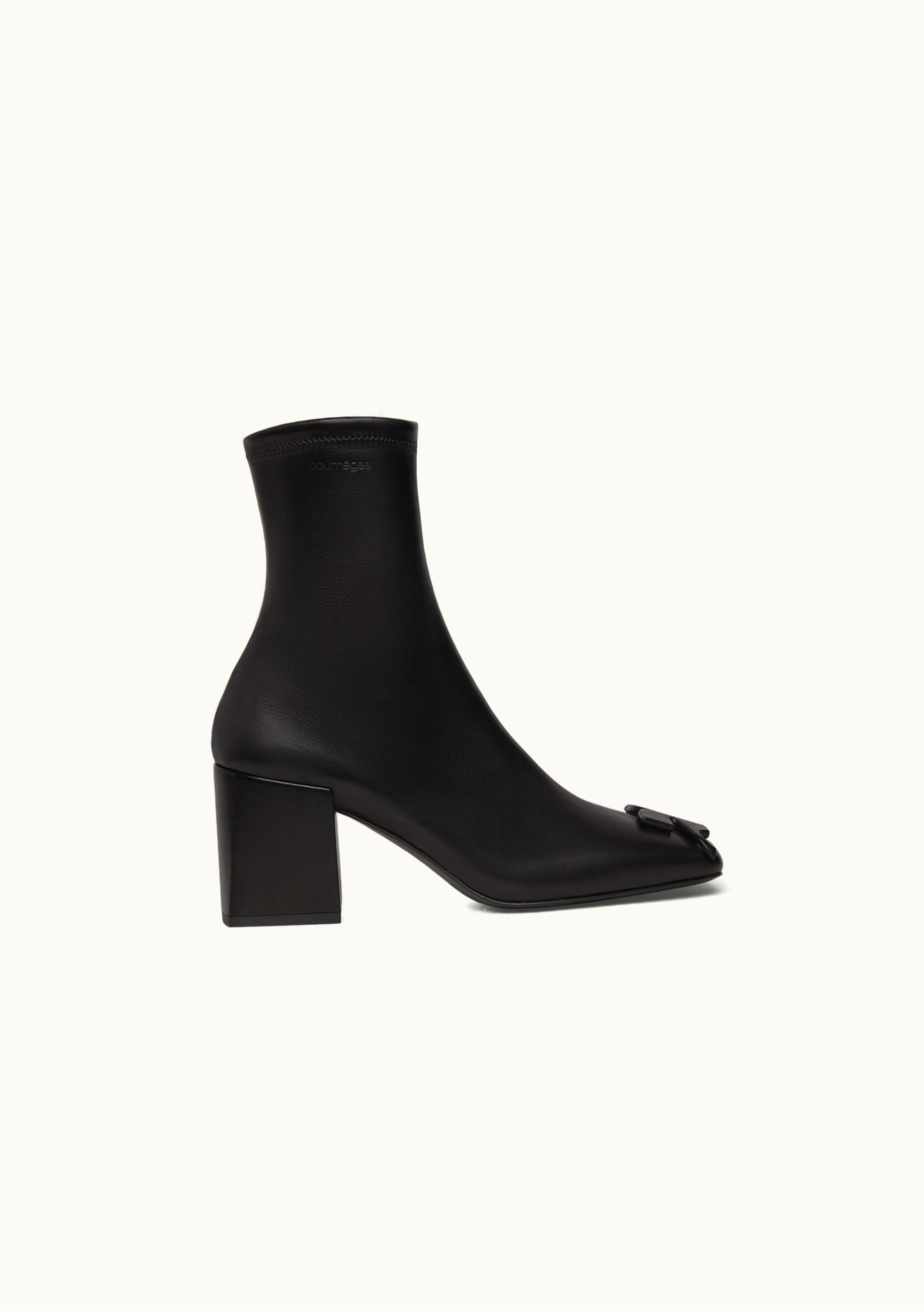 Courrèges Courrèges Heritage Stretch Leather Ankle Boots - Black