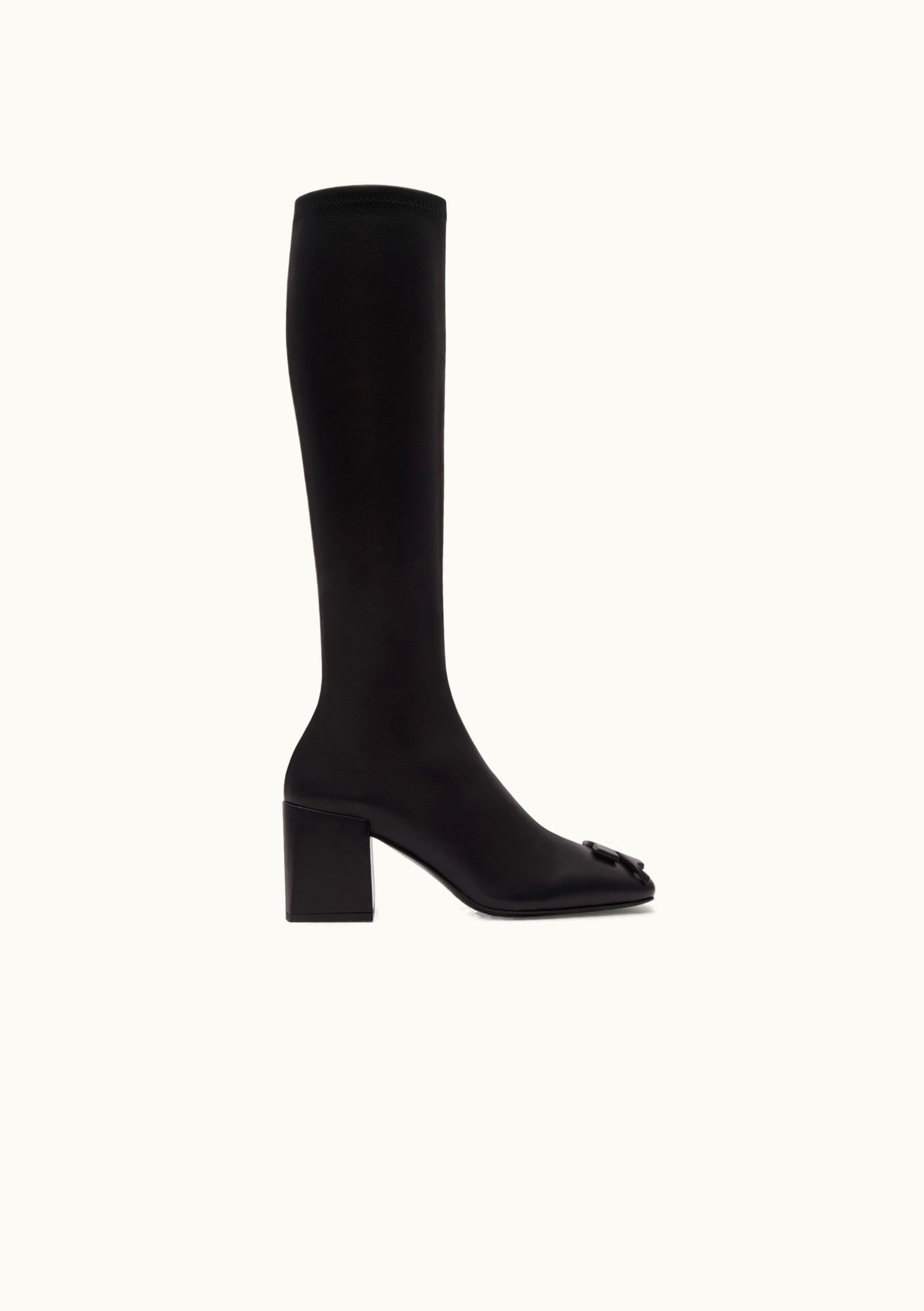 Courrèges Courrèges Heritage Stretch Black Leather Boots
