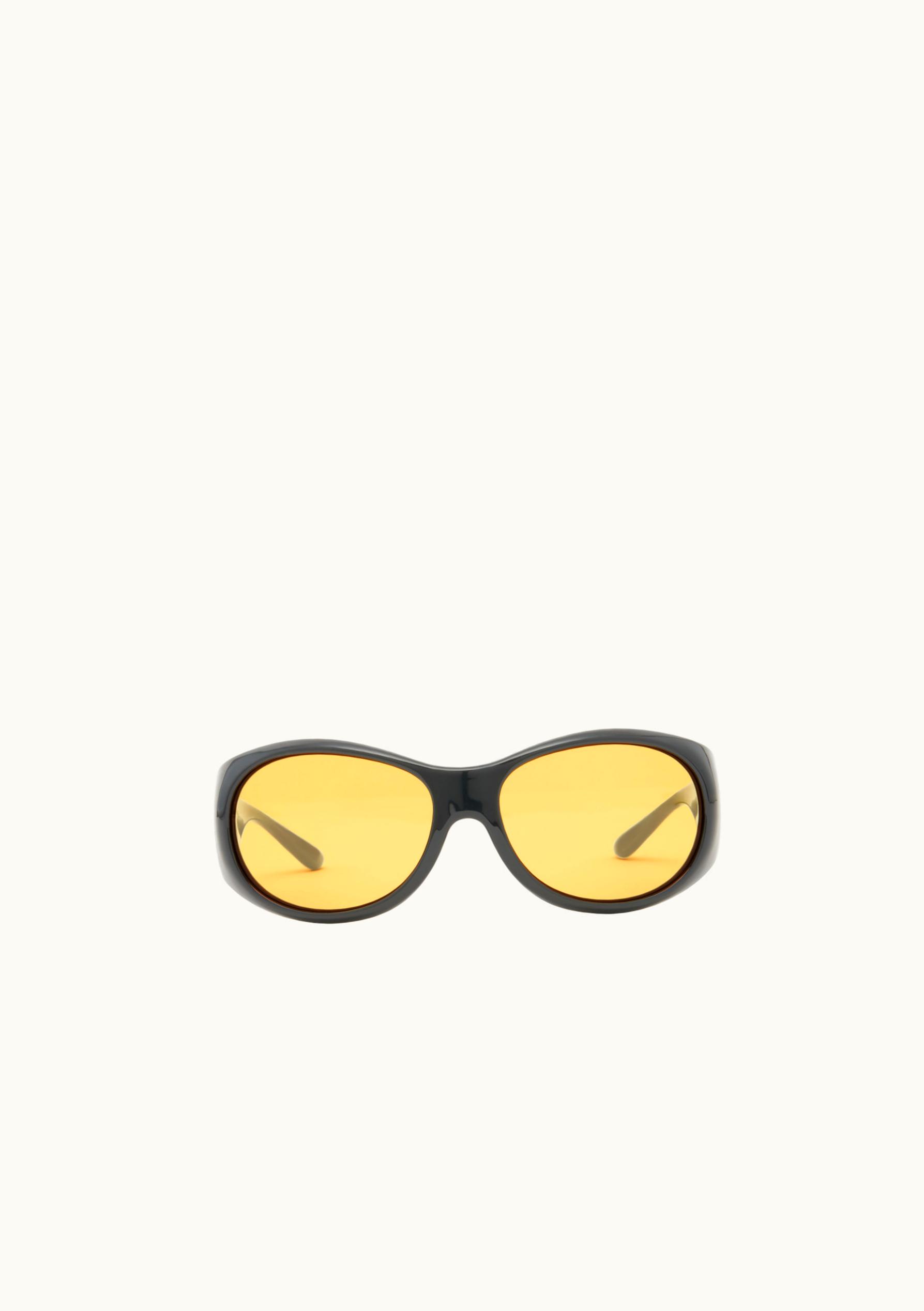 Courrèges Courrèges Hybrid 01 Acetate Sunglasses Noir/Yellow