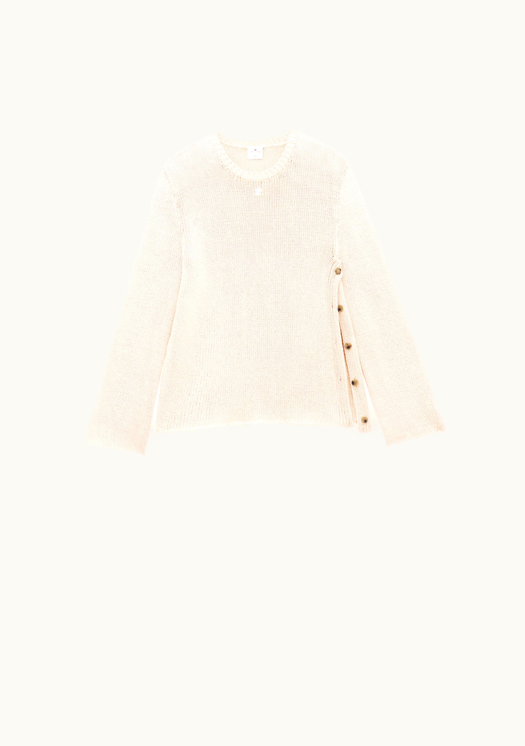 Courrèges Courrèges Open Side Linen Knit Sweater