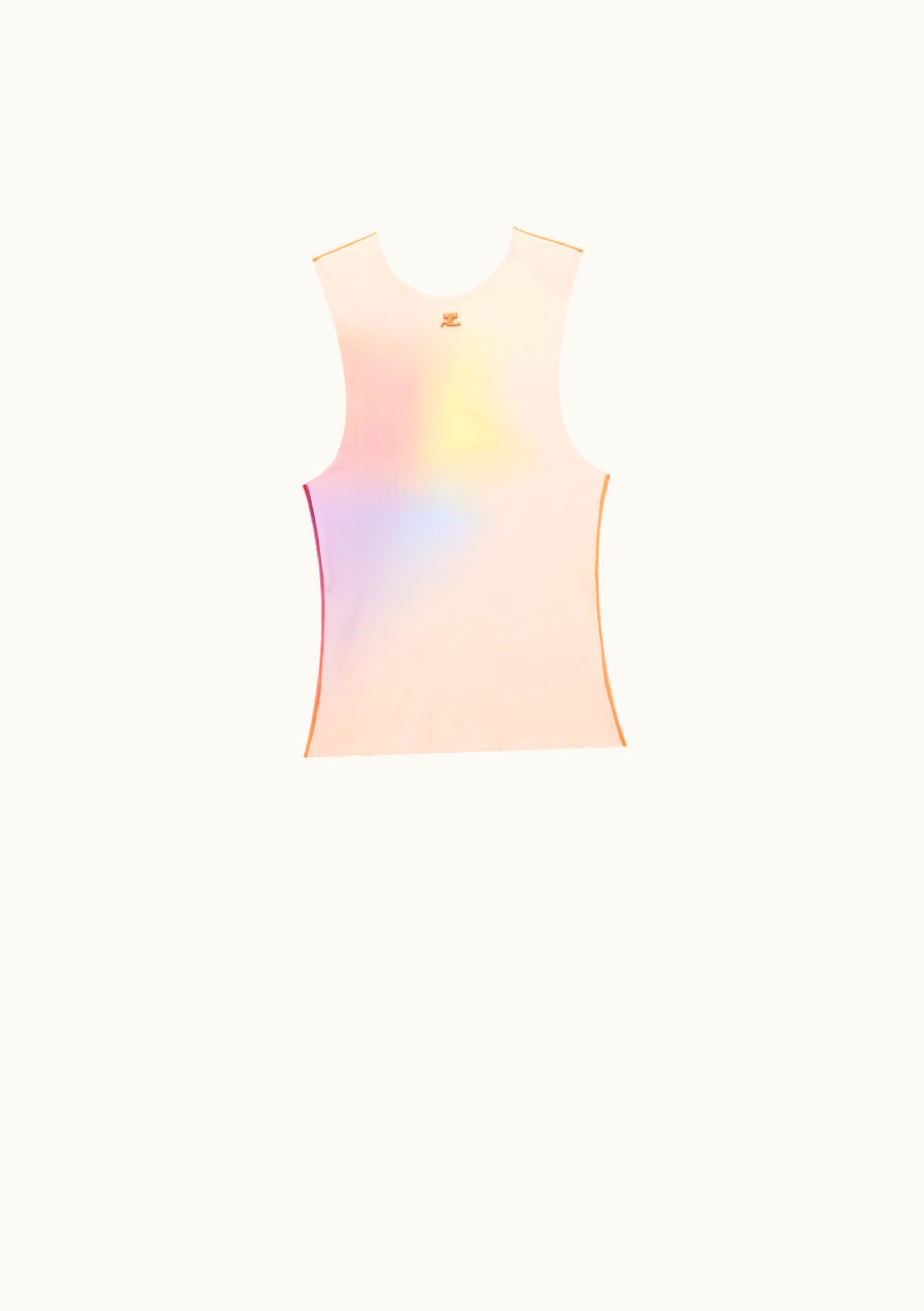 Courrèges AC Aura Second Skin Sleeveless Top Caramel