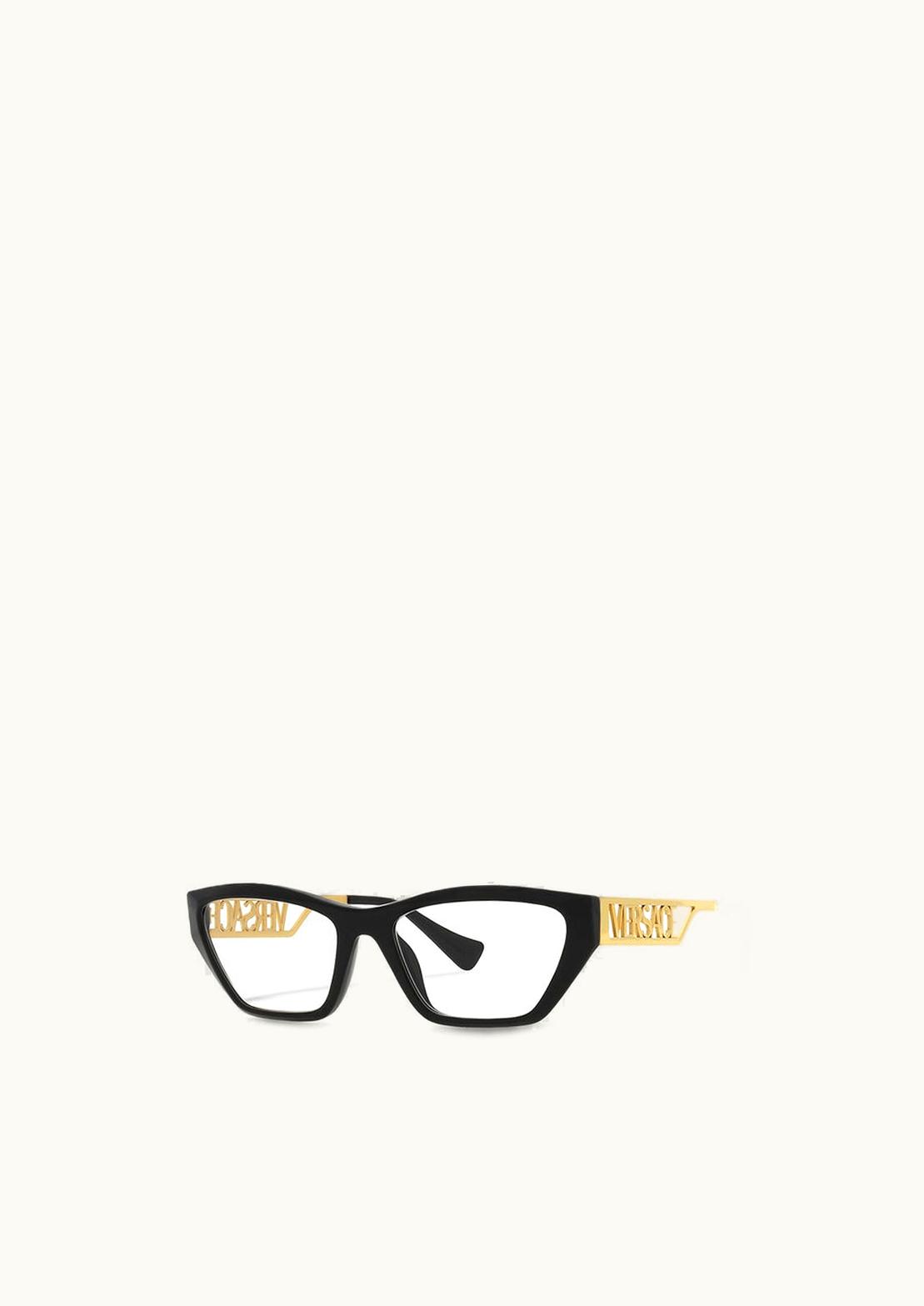 Versace Versace 90s Vintage Logo Cat-Eye Glasses Black