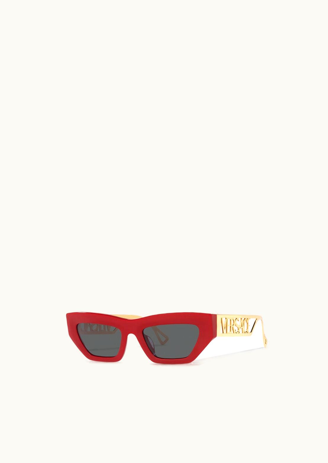 Versace Versace 90s Vintage Logo Cat-Eye Sunglasses Red
