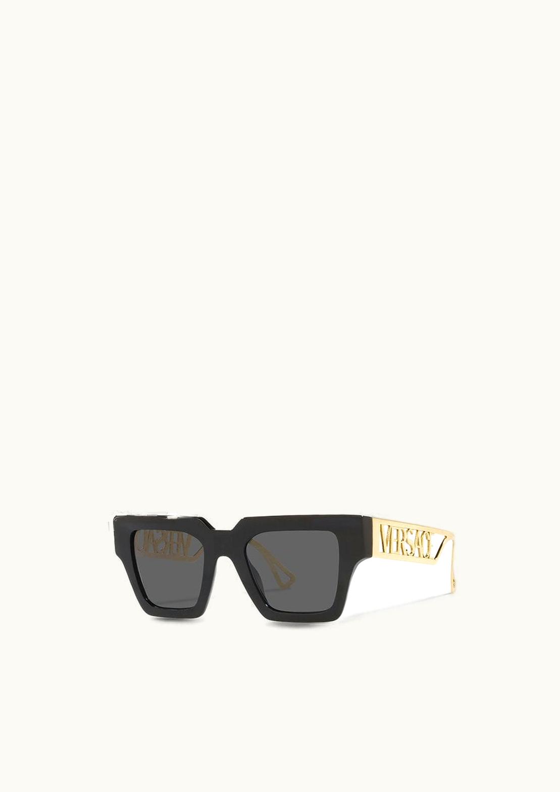Versace Versace 90s Vintage Logo Sunglasses Black, Gold