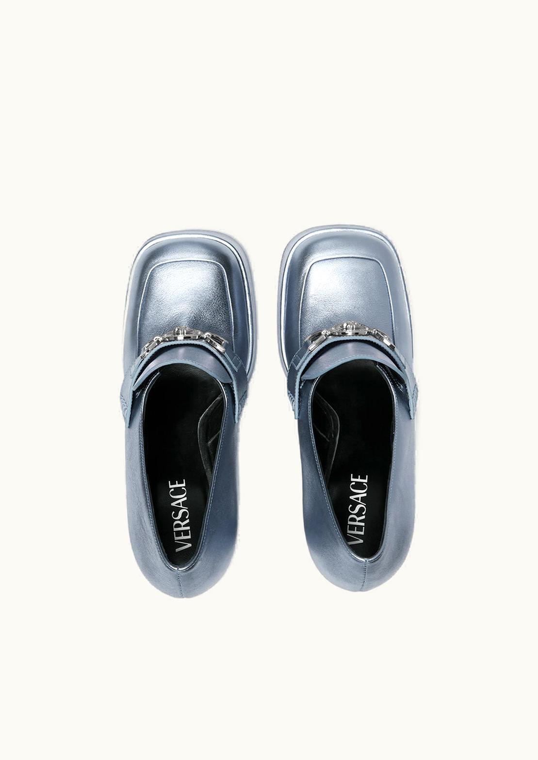 Versace Versace Aevitas Metallic Platform Pumps Blue