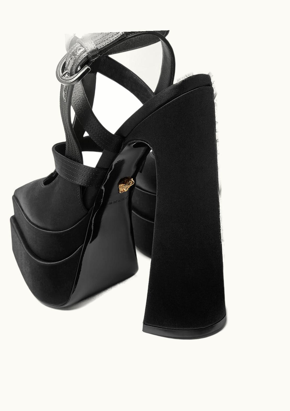 Versace Versace Dua Lipa Aevitas Cage Platform Slingback Pumps Black