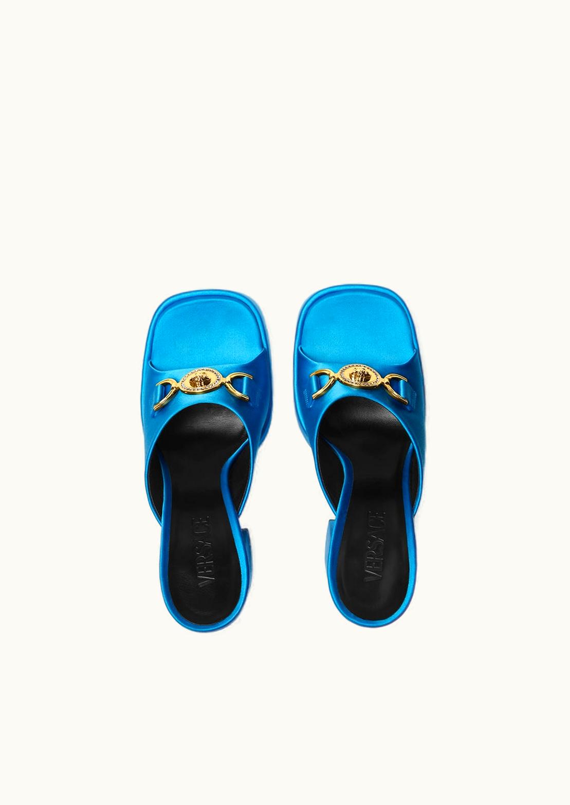 Versace Versace Medusa '95 Satin Platform Mules Blue
